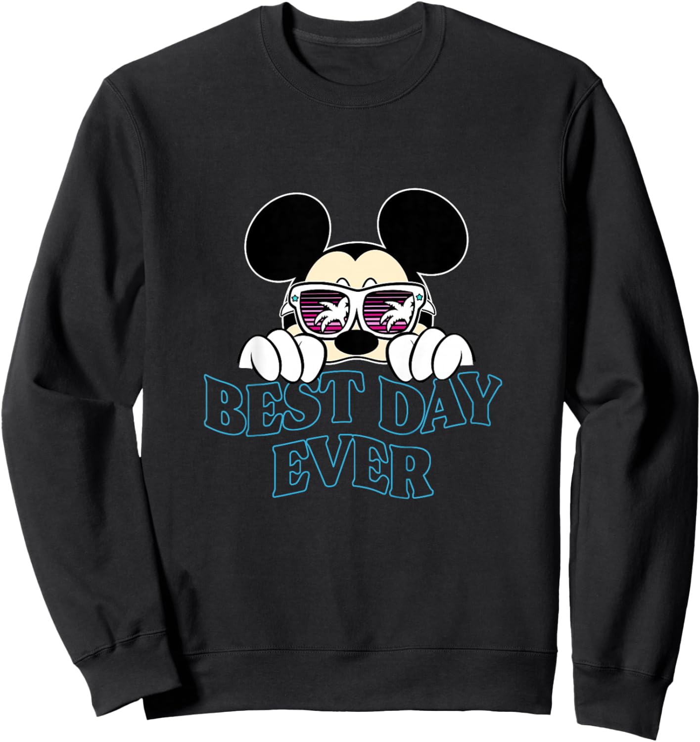 Kids Disney Mickey and Friends Best Day Ever Beach Shades Youth Sweatshirt - Sweatshirt | Black