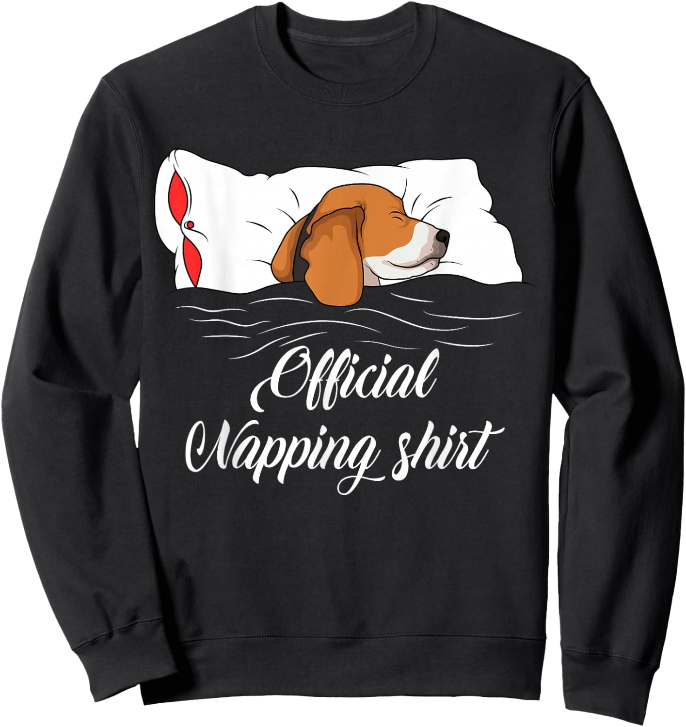 Sleeping Beagle Pyjamas Dog Lover Gift Official Napping Sweatshirt - Sweatshirt | Black