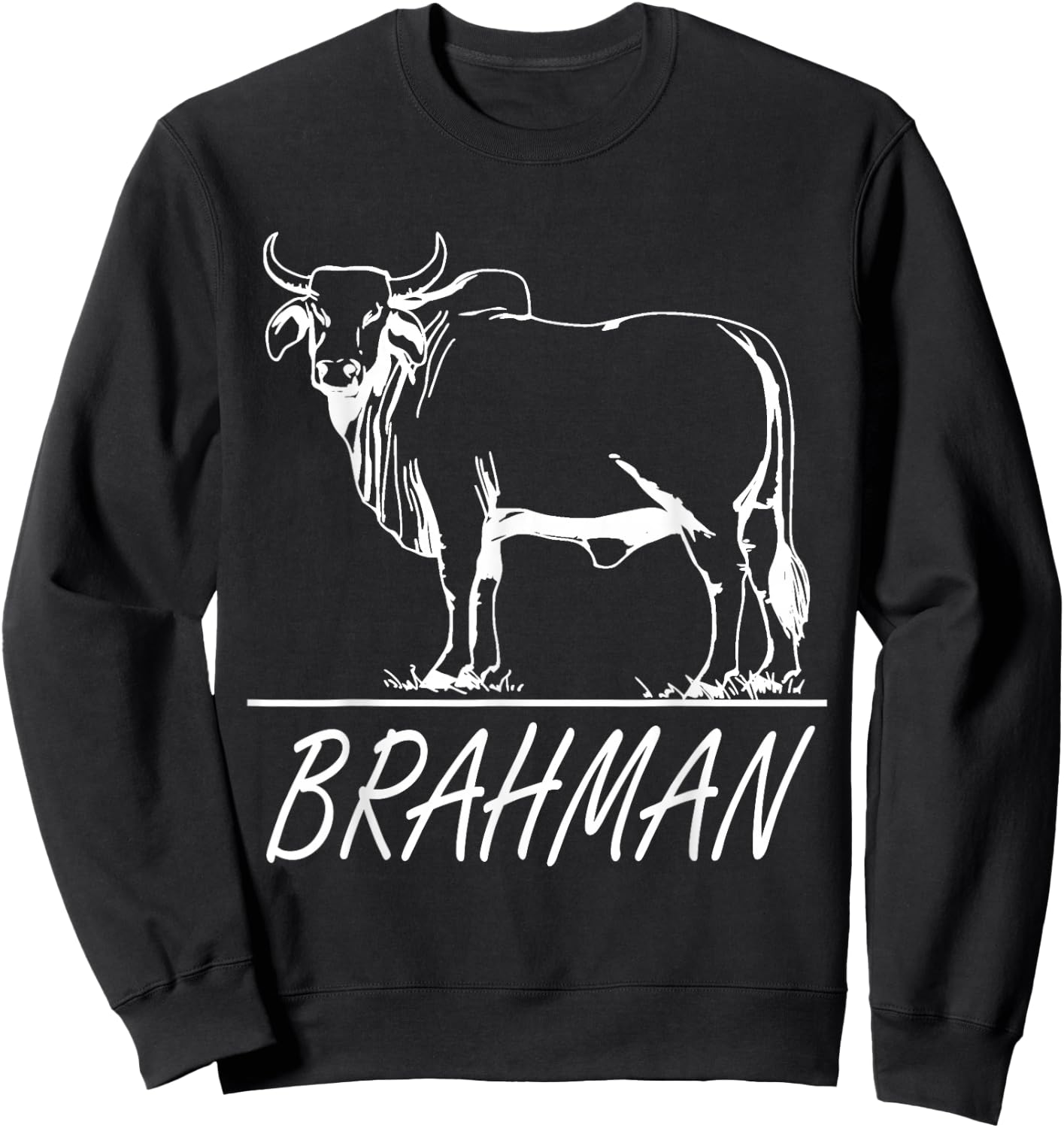 Zebu Cattle, Brahma Bulls, Brahman Cow Milk Yield T Shirt Sweatshirt - Sweatshirt | Black