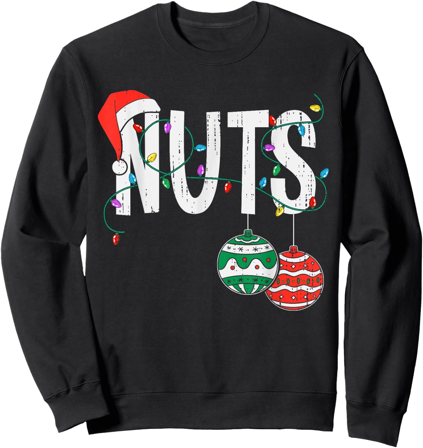 Chest Nuts Christmas Shirt Funny Matching Couple Chestnuts Sweatshirt - Sweatshirt | Black