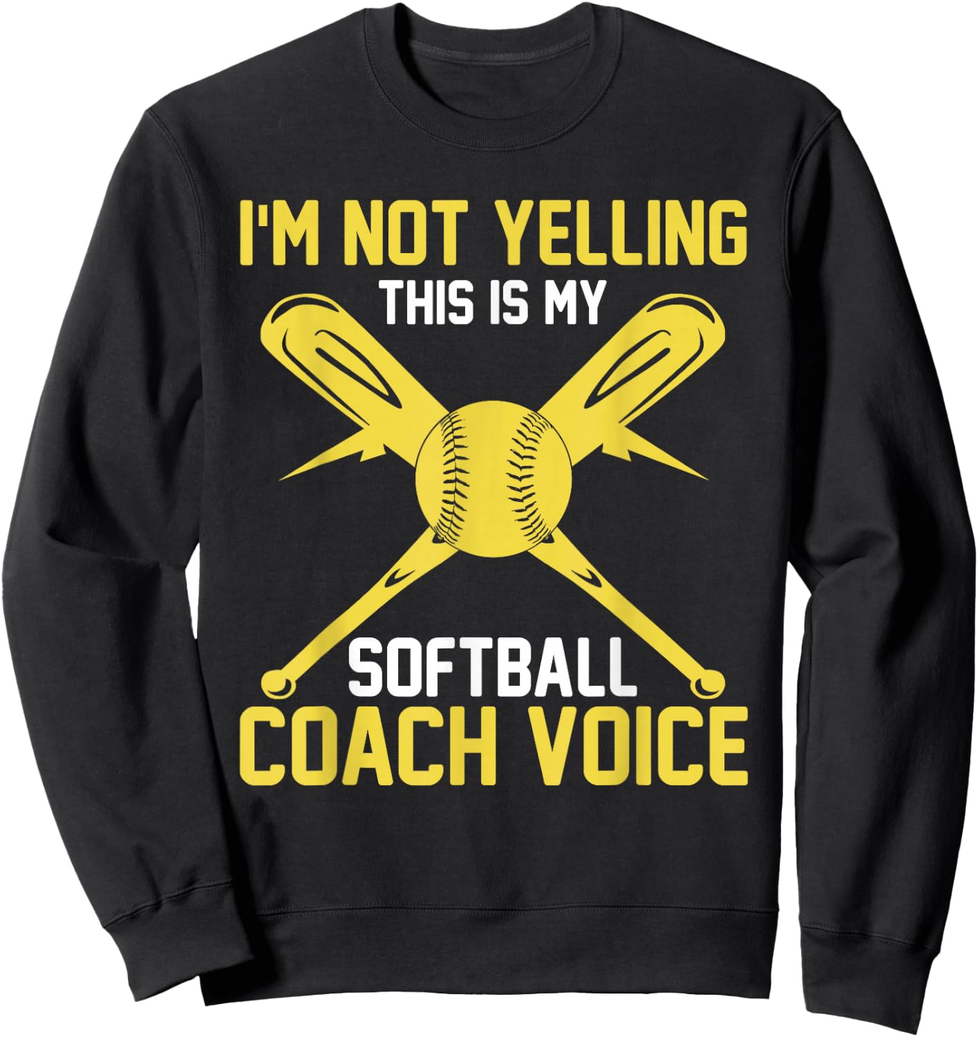 Softball Coaching Voice - Assistant Coach Softball Sweatshirt - Sweatshirt | Black