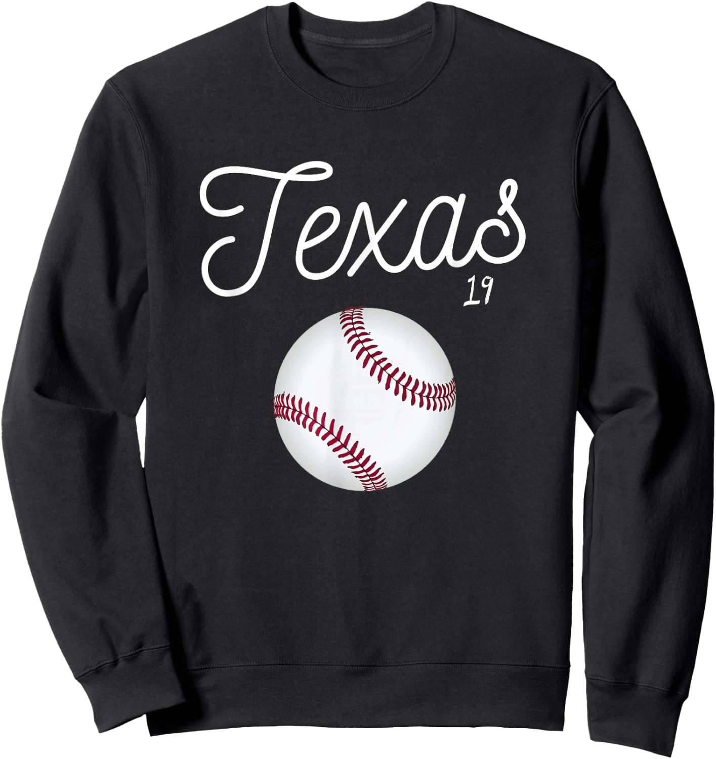 Texas Baseball 2019 Giant Ranger Ball Sweatshirt - Sweatshirt | Black