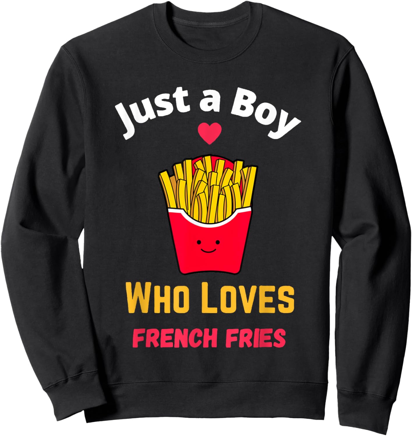 Funny French Fries Gifts It's Fry Day, French Fries Lover , -Adult, Black, Small, Short Sleeve Sweatshirt - Sweatshirt | Black