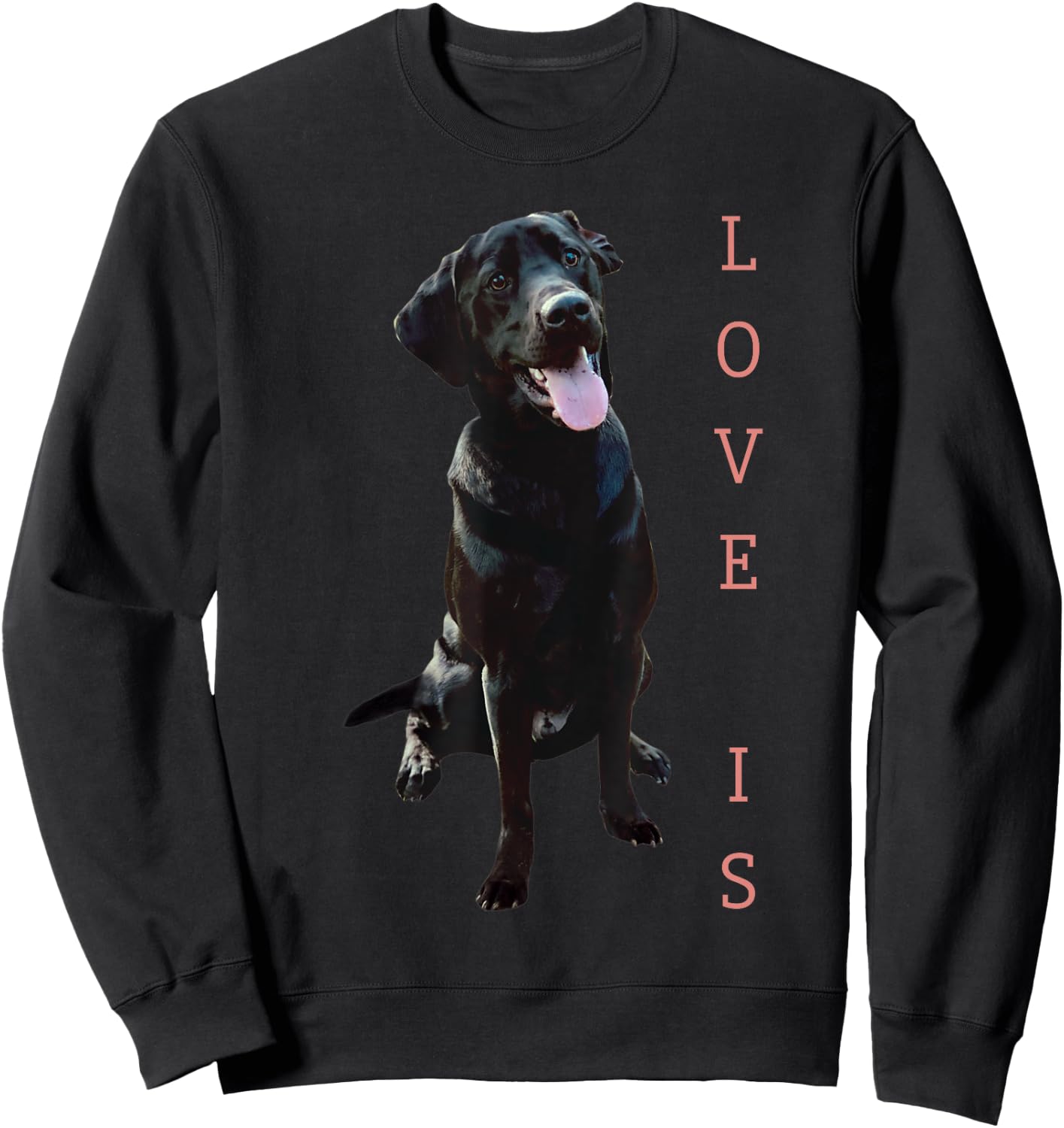 Labrador Retriever Shirt Women Men Kids Black Lab Mom Dad Sweatshirt - Sweatshirt | Black