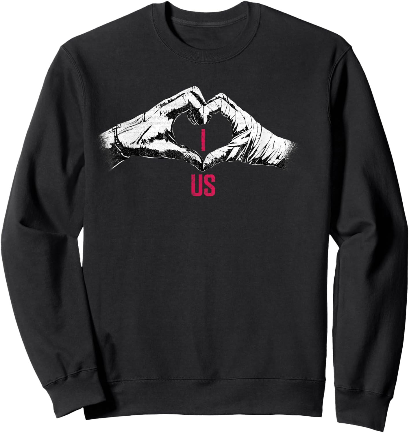 Universal Monsters Bride And Frankenstein I Heart Us Sweatshirt - Sweatshirt | Black