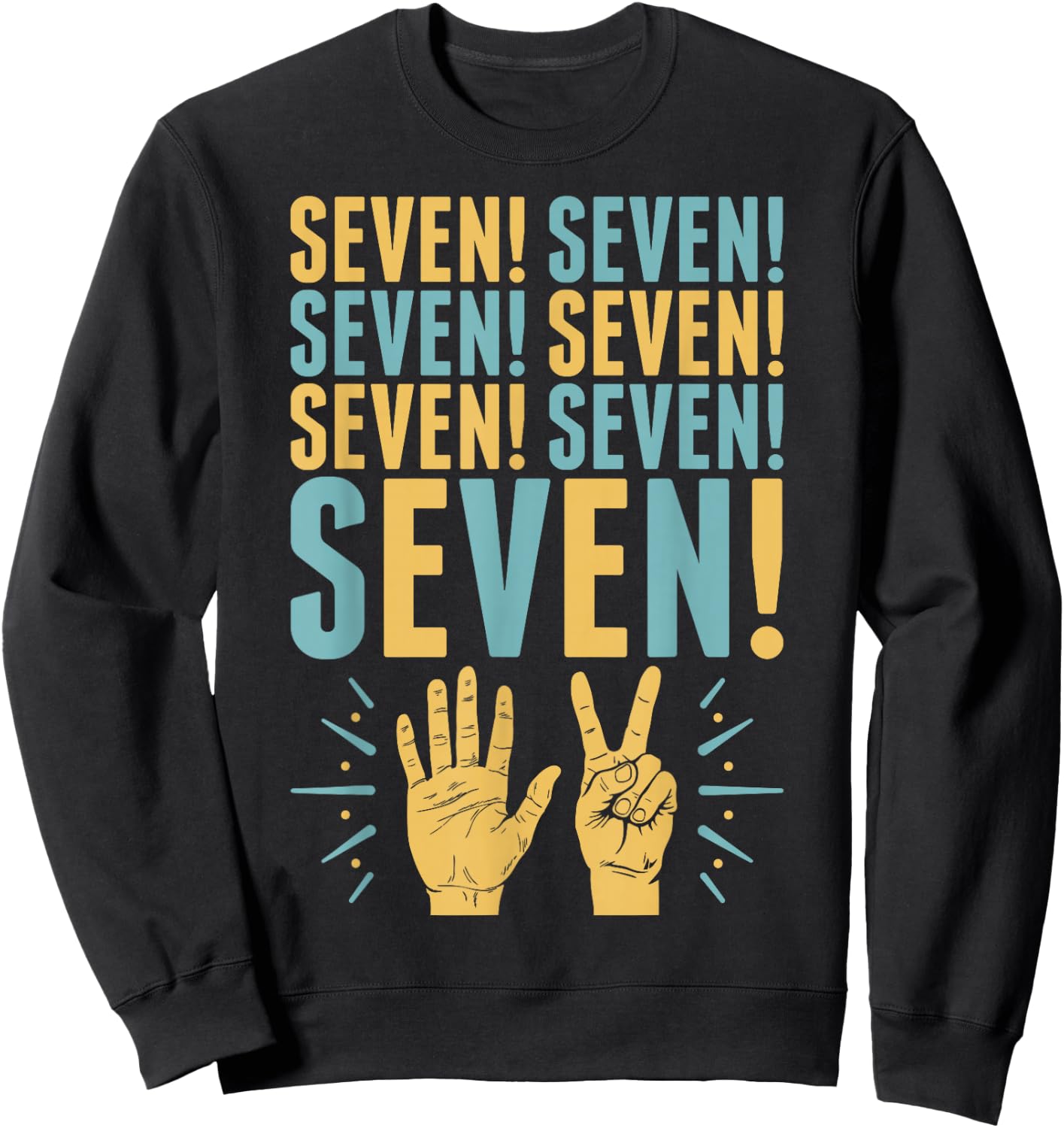 Friends Seven Fingures Sweatshirt - Sweatshirt | Black