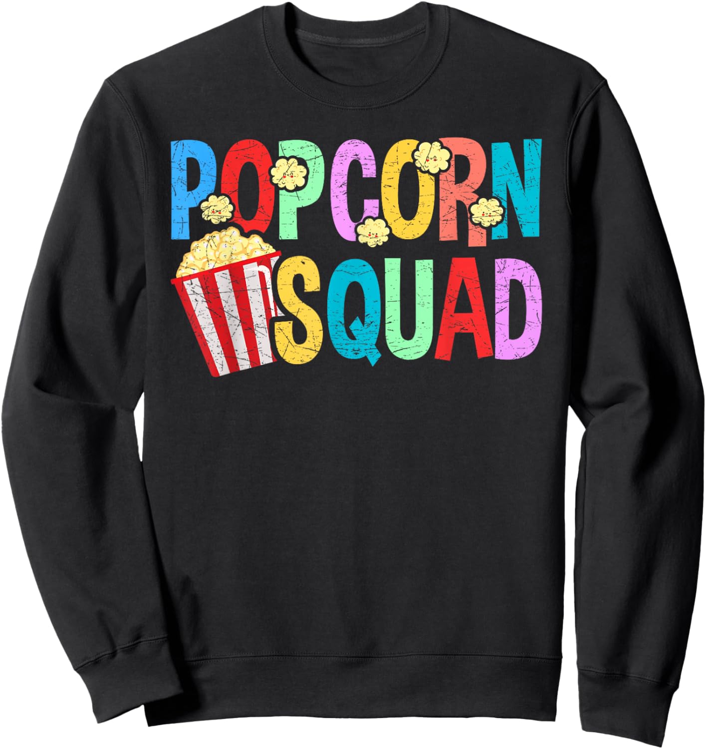 Popcorn Squad, Funny Movie Theater Men Sweatshirt - Sweatshirt | Black