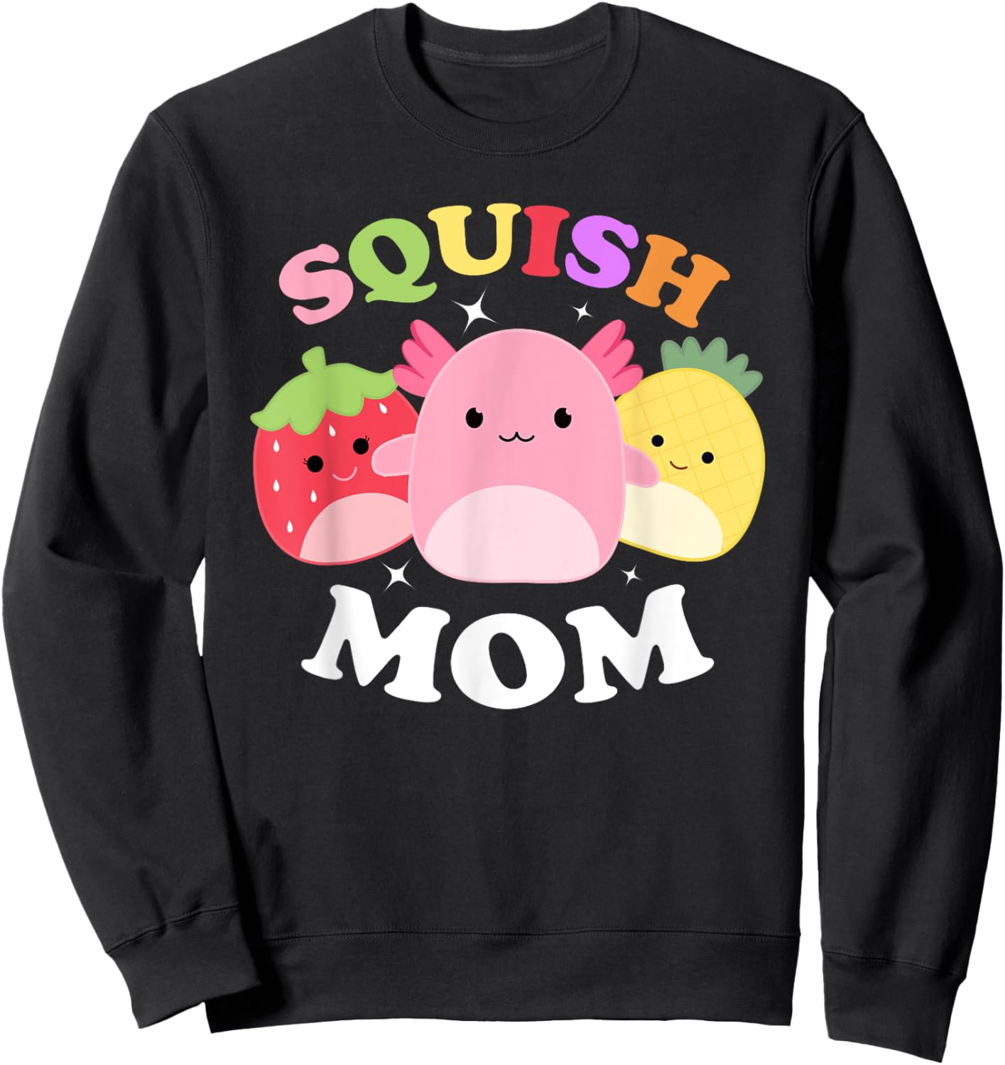 Squish Mom Mallow Soft Toy Gifts Mother's Day Mama Sweatshirt - Sweatshirt | Black