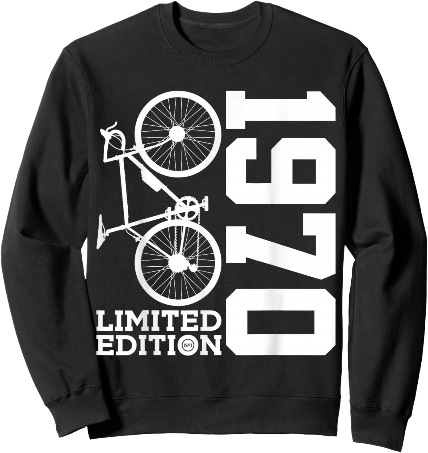 Cyclist 1970 Bike 56th Birthday Racing Bike Sweatshirt - Sweatshirt | Black