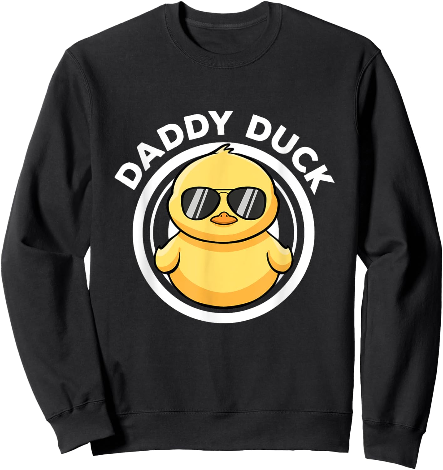 Daddy Duck Dad I Love Ducks Family Lover Funny Rubber Duck Sweatshirt - Sweatshirt | Black