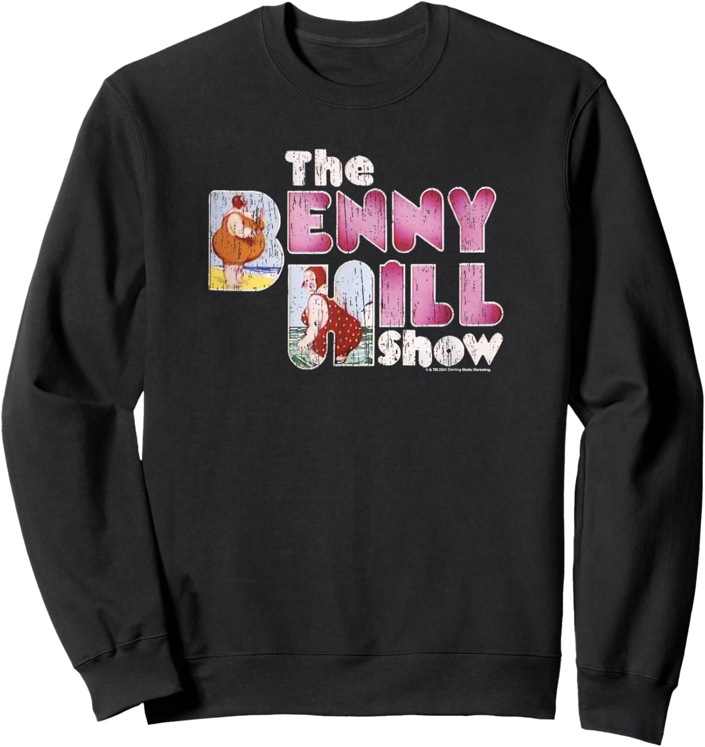 Benny Hill Show Comedian Lady At The Seaside Sweatshirt - Sweatshirt | Black