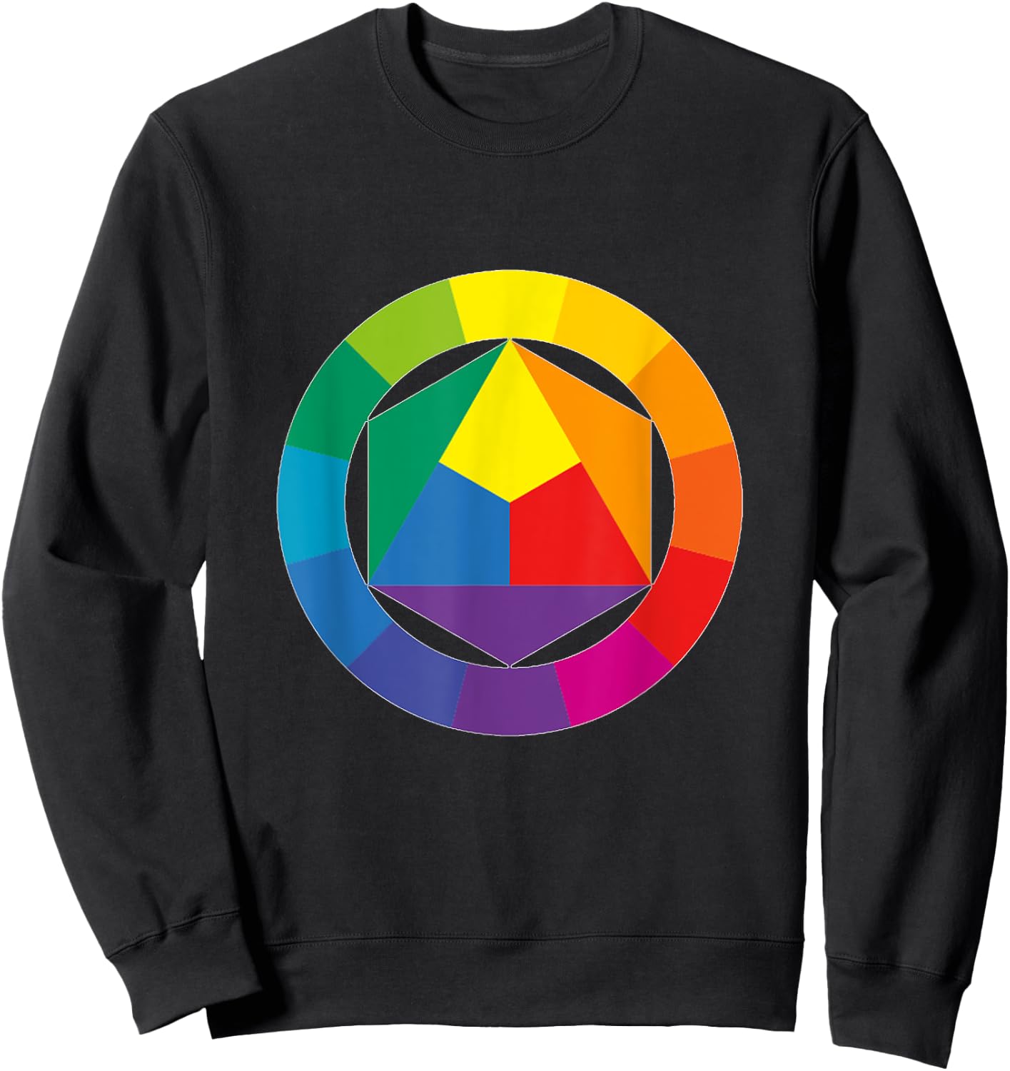 Color Wheel Palette Shirt Artist Painter Art Teacher Sweatshirt - Sweatshirt | Black