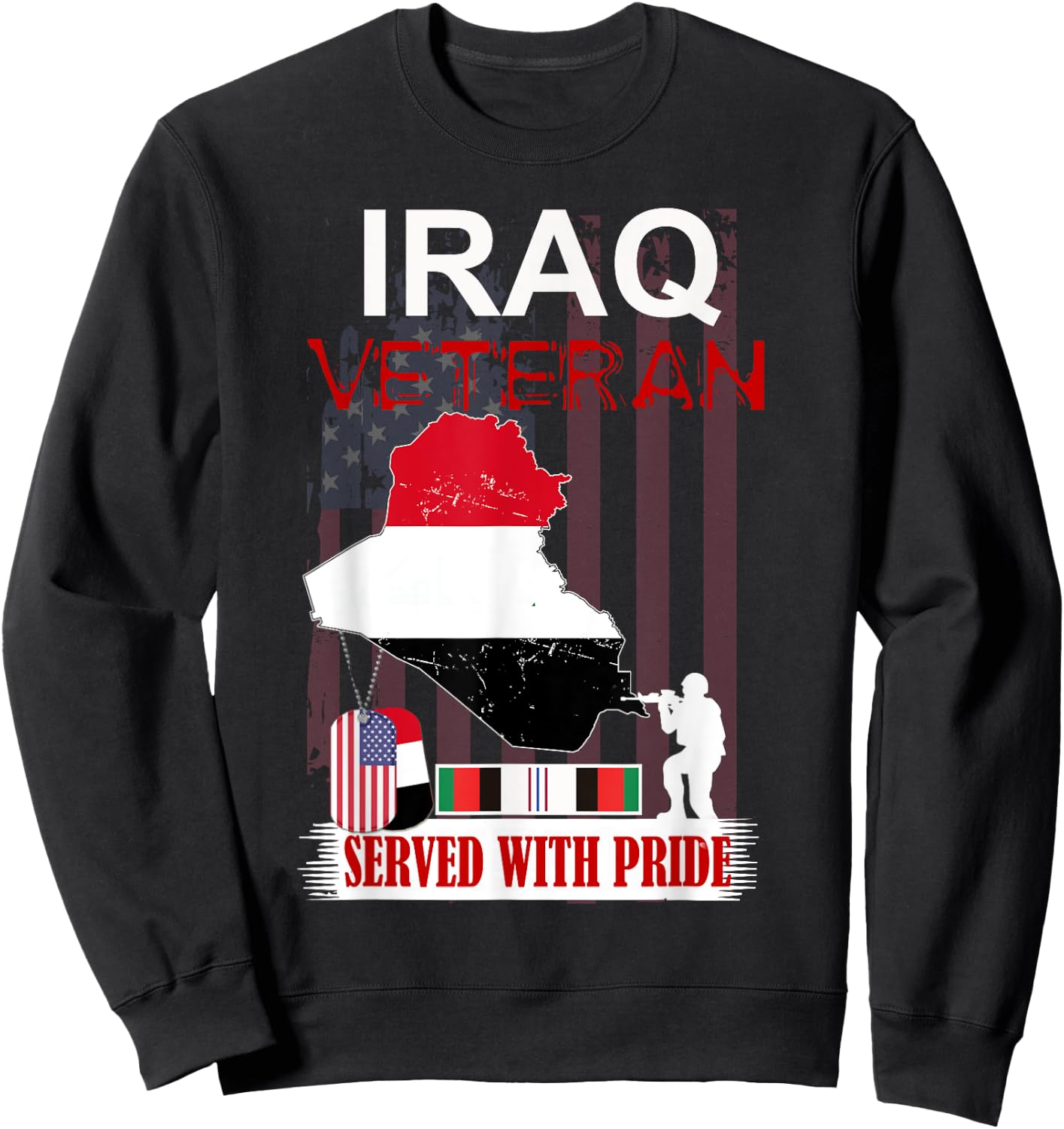 Iraq Veteran Iraqi Operation Freedom Sweatshirt - Sweatshirt | Black