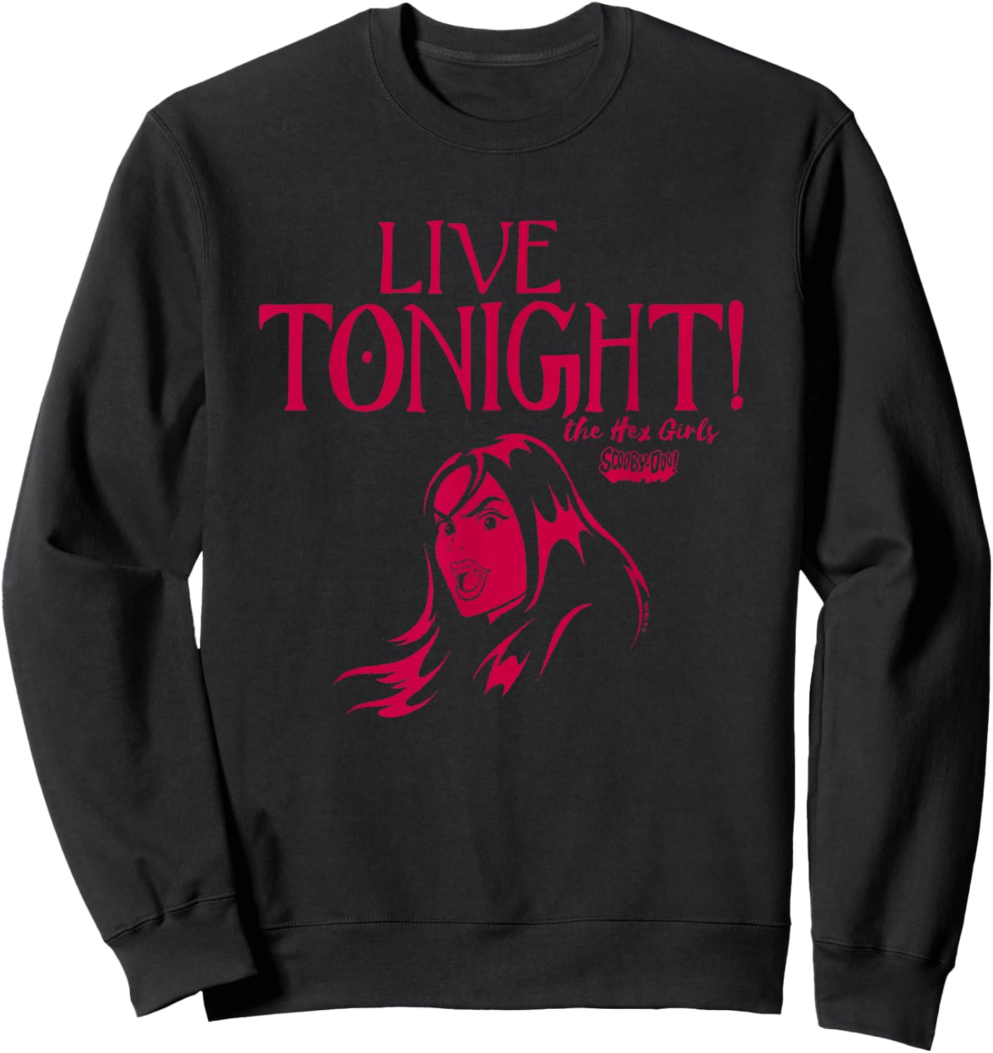 Scooby-Doo Live Tonight! The Hex Girls Silhouette Chest Logo Sweatshirt - Sweatshirt | Black