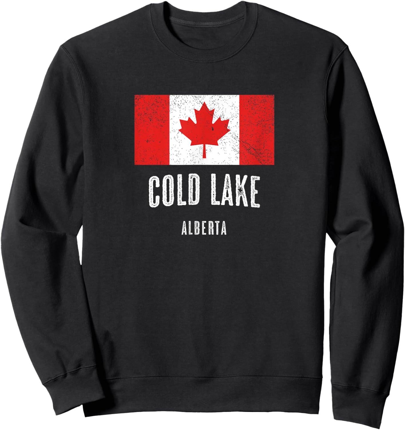 City of Cold Lake - Canada | Canadian Flag Souvenir Sweatshirt - Sweatshirt | Black