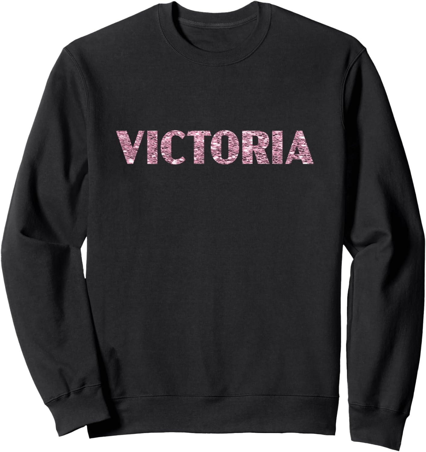 Victoria Heart Pink Sweatshirt - Sweatshirt | Black