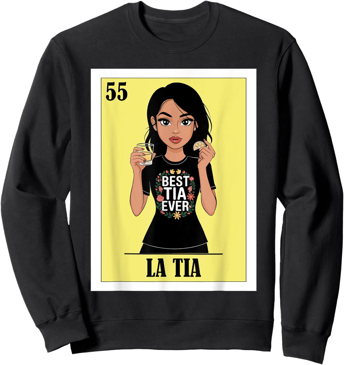 Funny Mexican Design for Aunt - La Tia Sweatshirt - Sweatshirt | Black