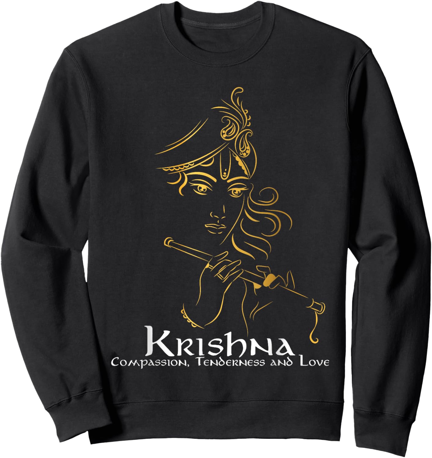 Hindu Shirts Hinduism Diwali Festival Gods Lord Krishna Sweatshirt - Sweatshirt | Black