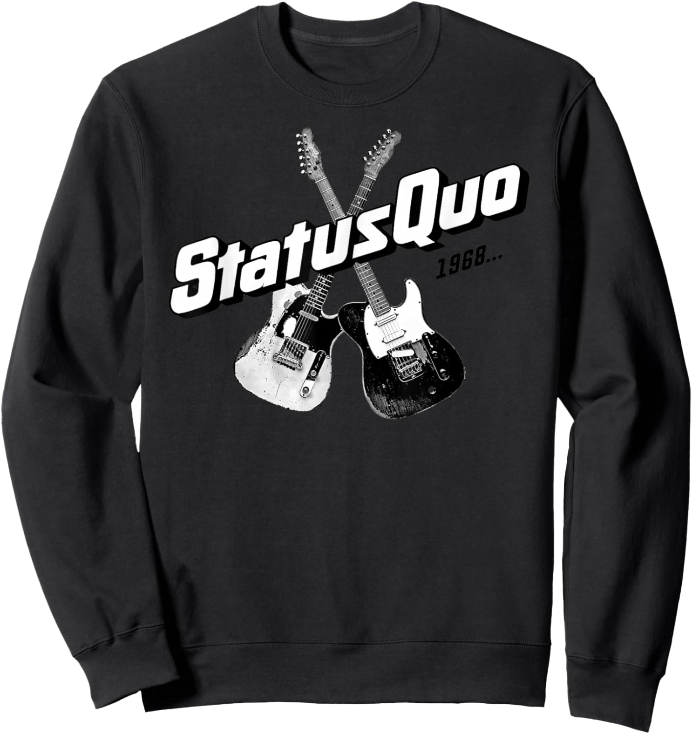 Status Quo – 1968 Guitars On Navy Sweatshirt - Sweatshirt | Black