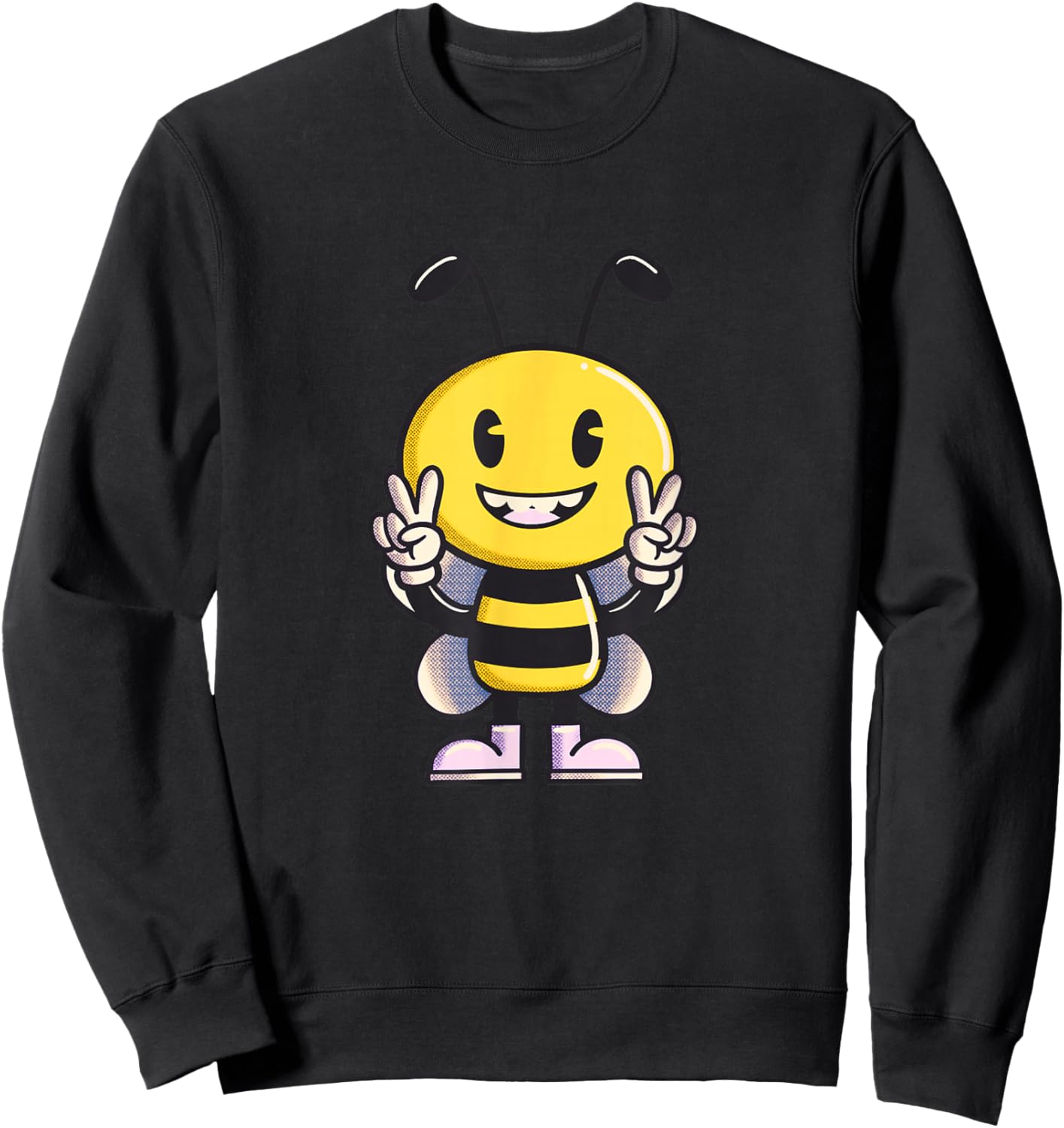 Bee - Cute / Adorable Ilustration - Classic Sweatshirt - Sweatshirt | Black