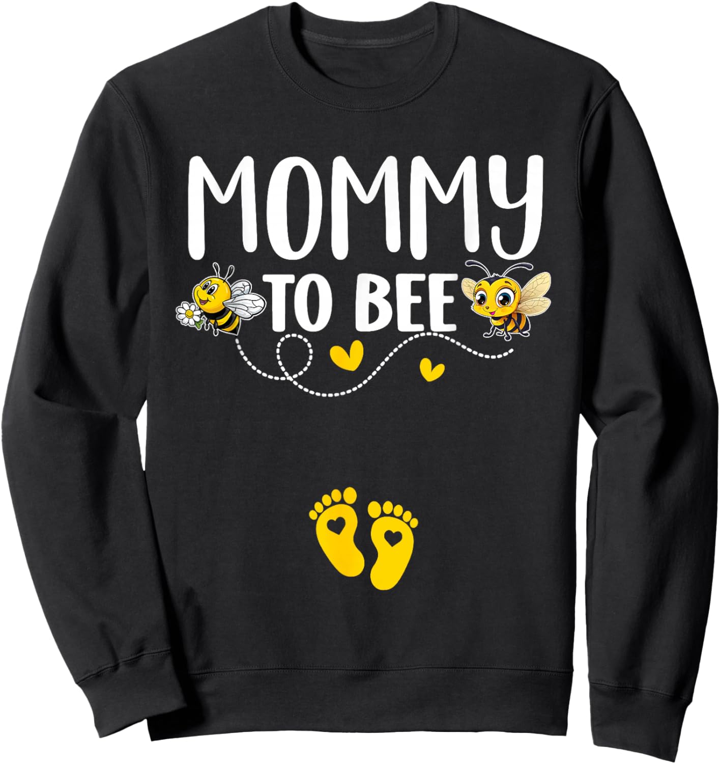 Mommy To Bee Gender Reveal Pregnancy Announcement Mommy Sweatshirt - Sweatshirt | Black