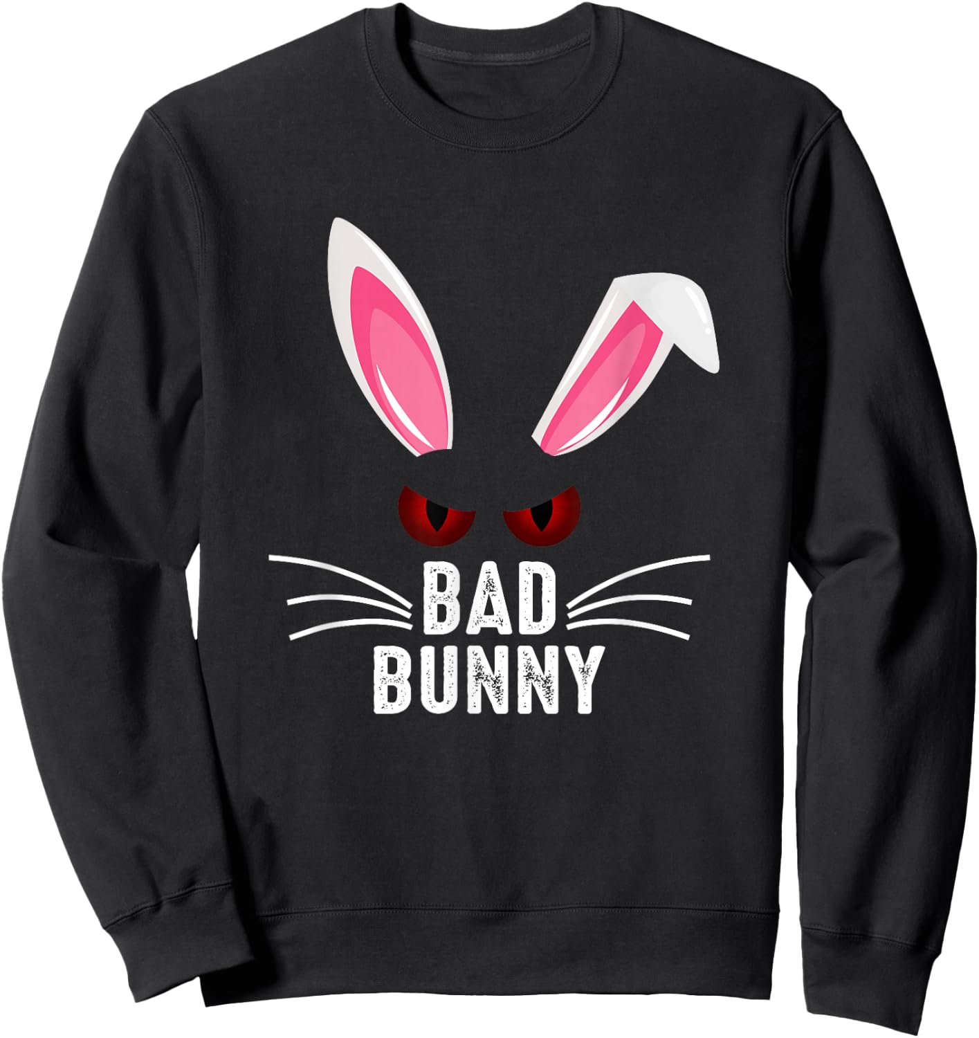 Bad Bunny Scary Rabbit Cool Animal Lover Sweatshirt - Sweatshirt | Black