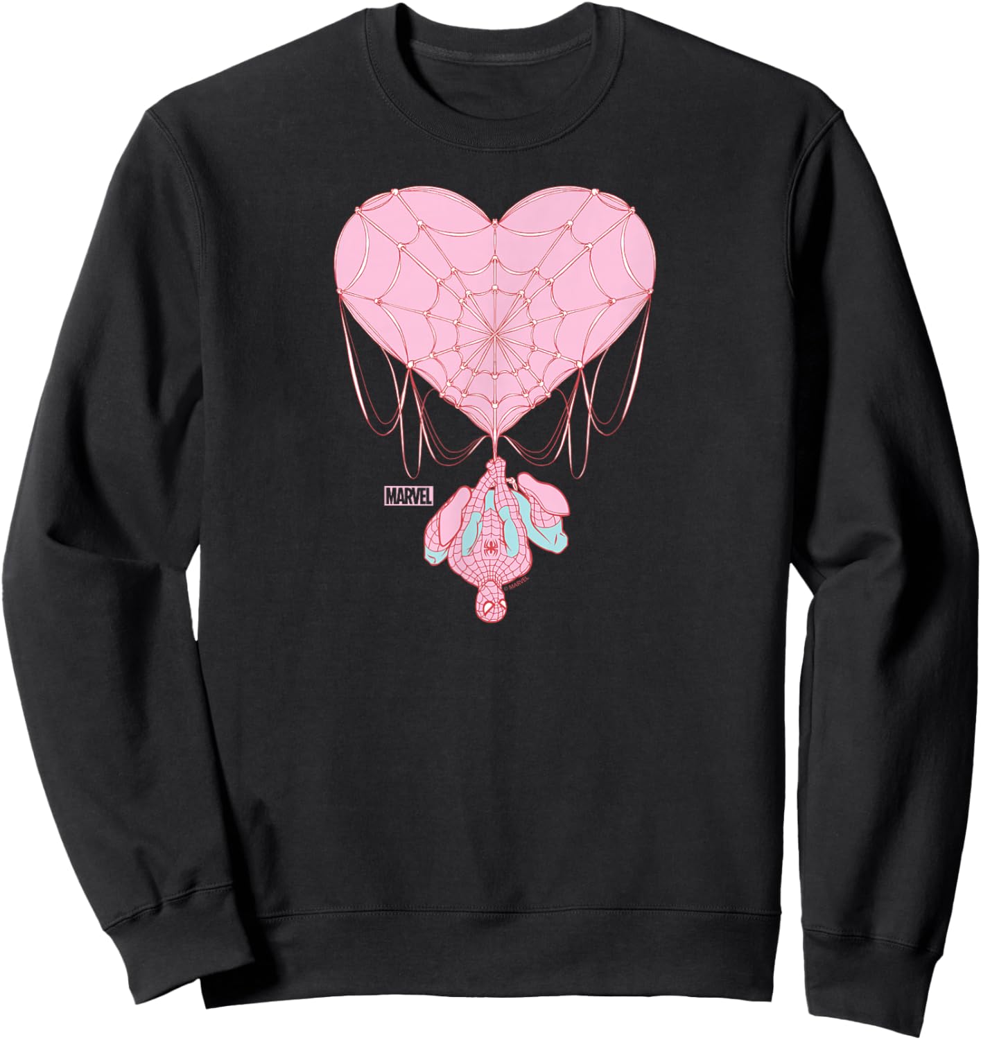 Spider-Man - Web Heart Valentine's Day Sweatshirt - Sweatshirt | Black