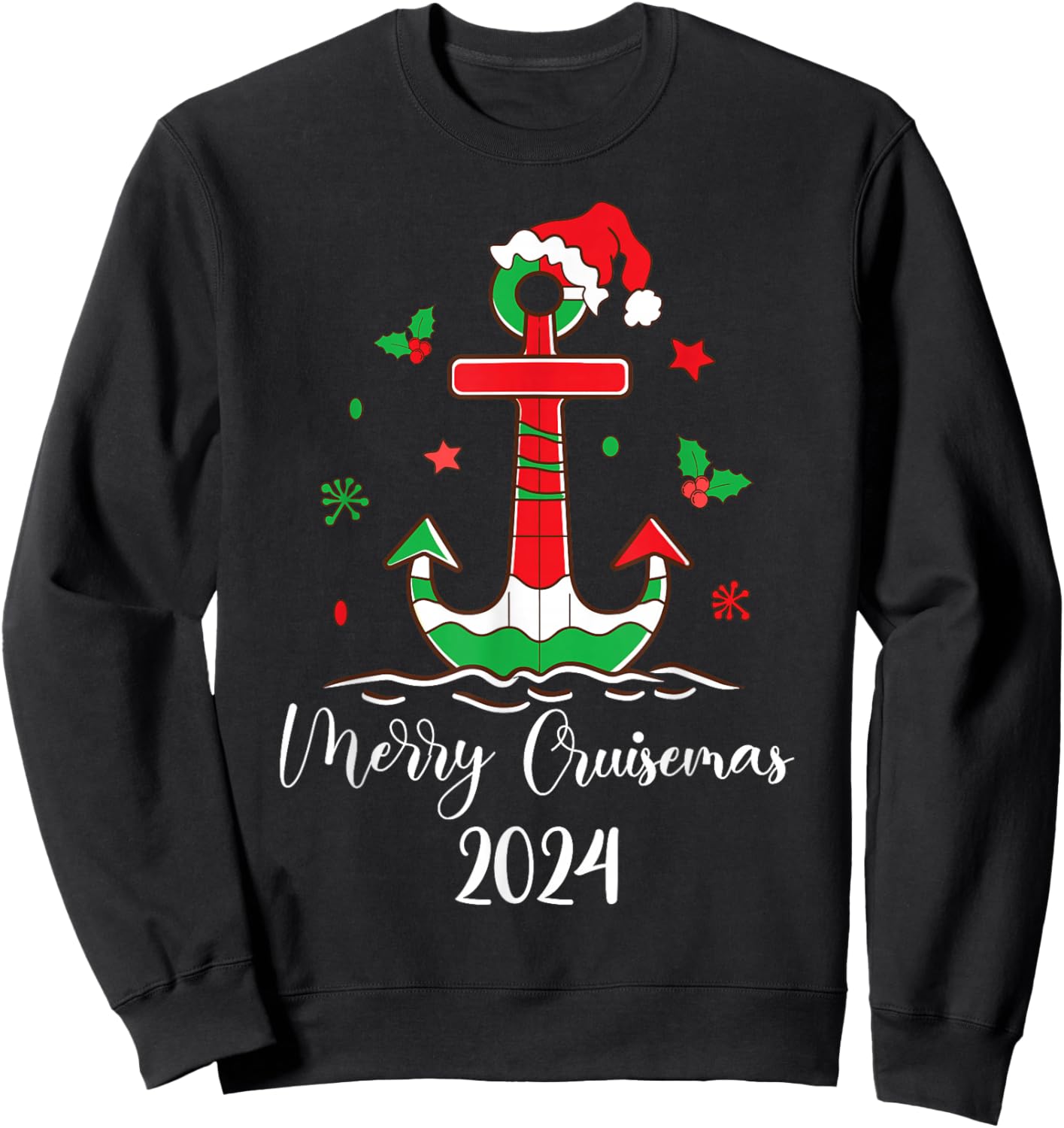 Family Christmas Cruise 2024 Merry Cruisemas Xmas Matching Sweatshirt - Sweatshirt | Black
