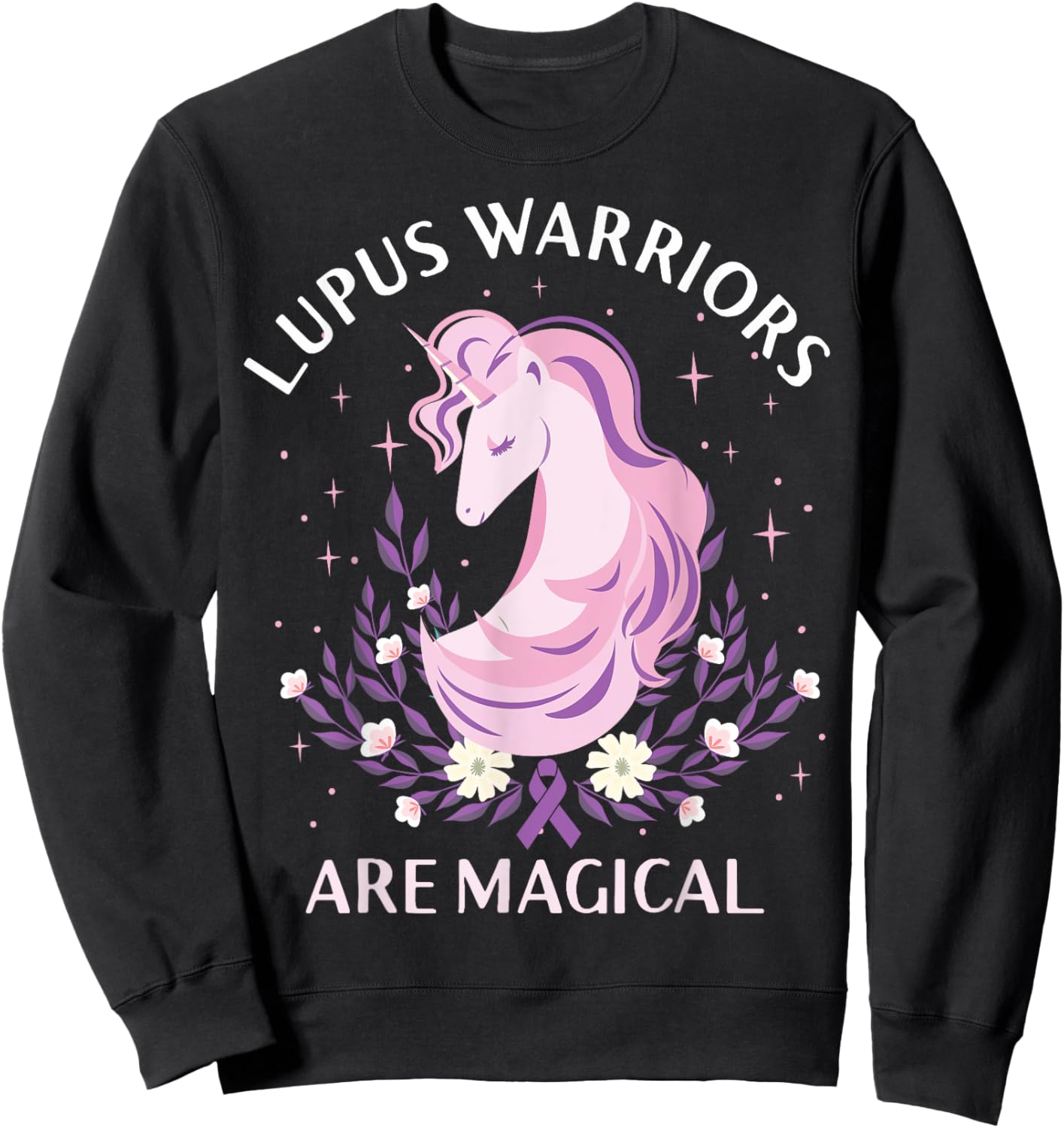 Lupus Awareness Month Lupus Warriors Are Magical Autoimmune Sweatshirt - Sweatshirt | Black
