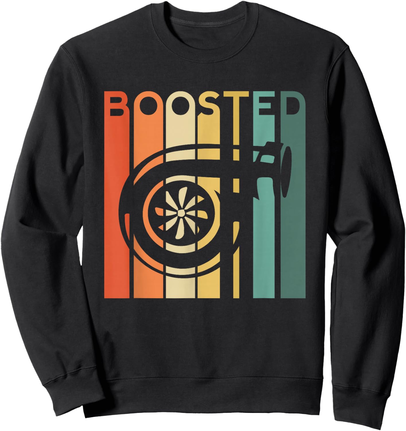 Boost Turbo Car Boosted Turbocharger Auto X Retro Race Tuner Sweatshirt - Sweatshirt | Black