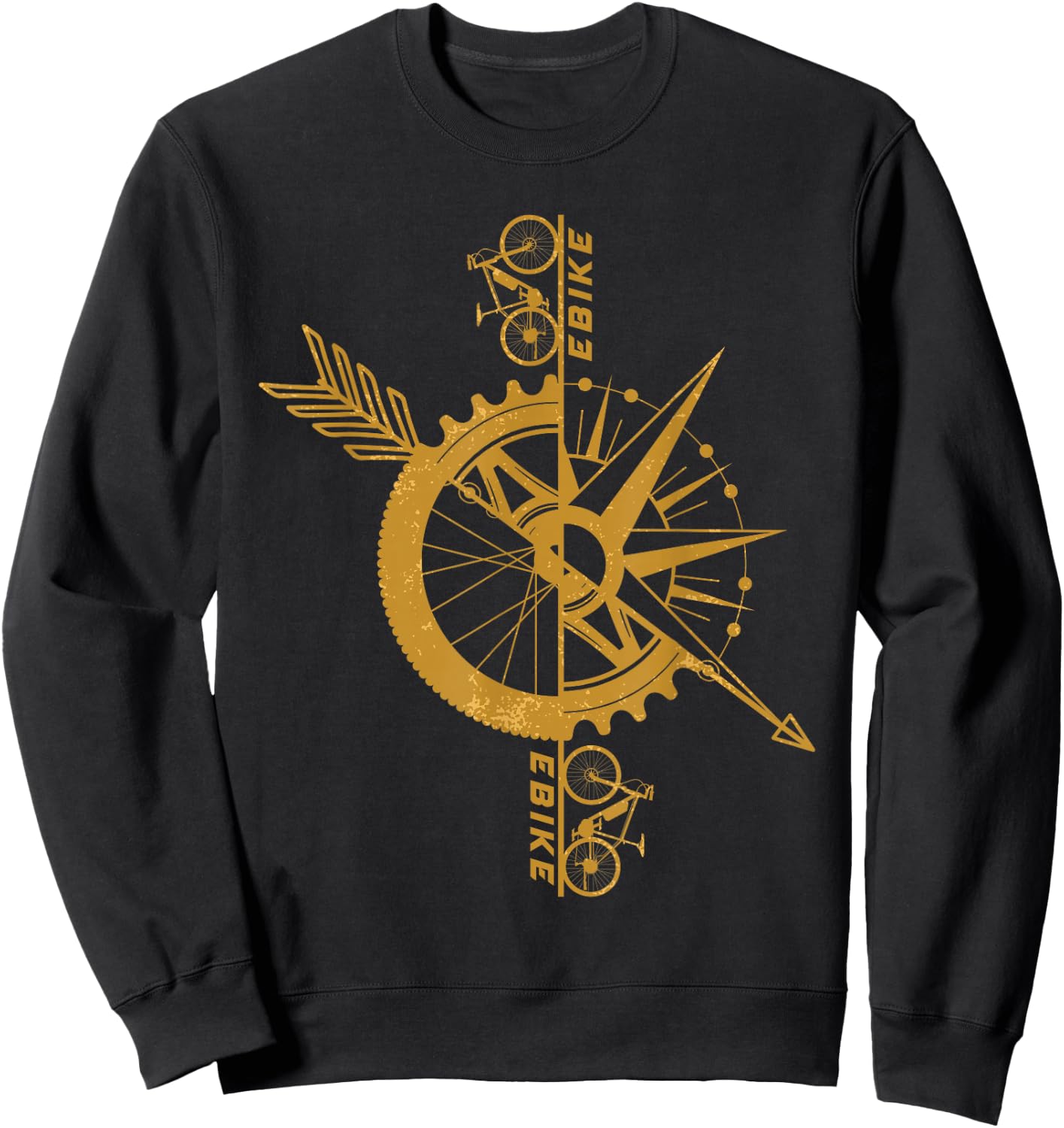 E-Bike Bicycle Cycling Bike Biking Cyclist Biker Sporty Gift Sweatshirt - Sweatshirt | Black