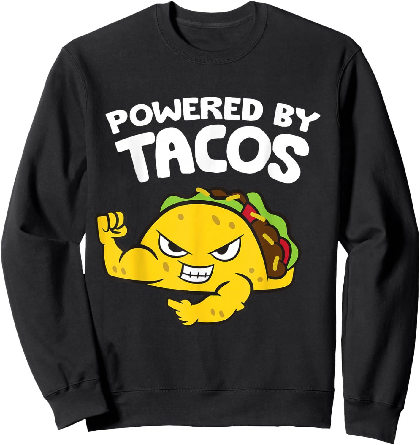 Powered By Tacos Sweatshirt - Sweatshirt | Black
