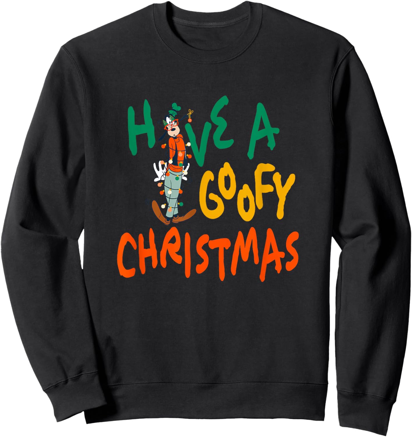 Disney Mickey And Friends Christmas Have A Goofy Christmas Sweatshirt - Sweatshirt | Black