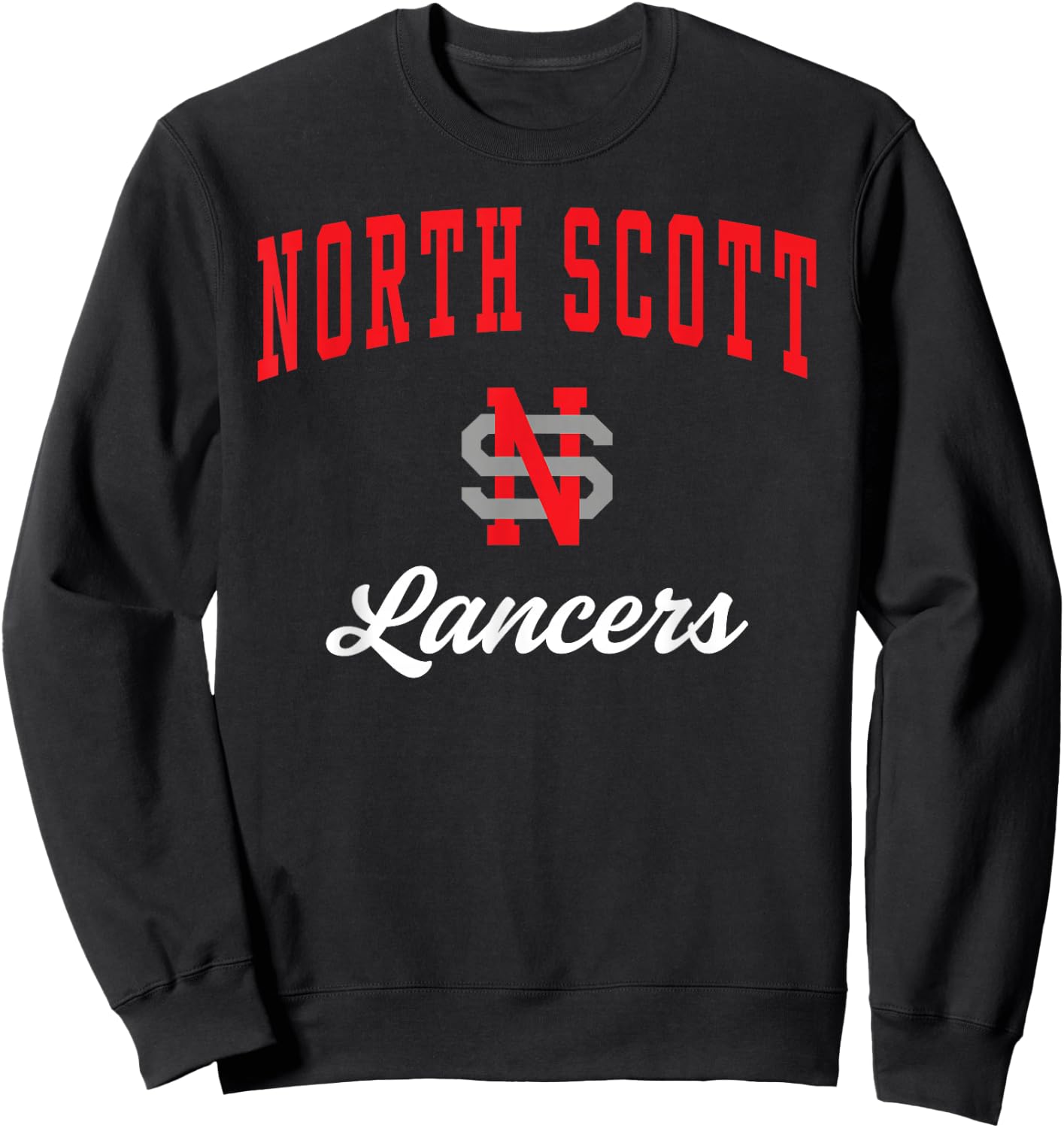 North Scott High School Lancers Sweatshirt - Sweatshirt | Black