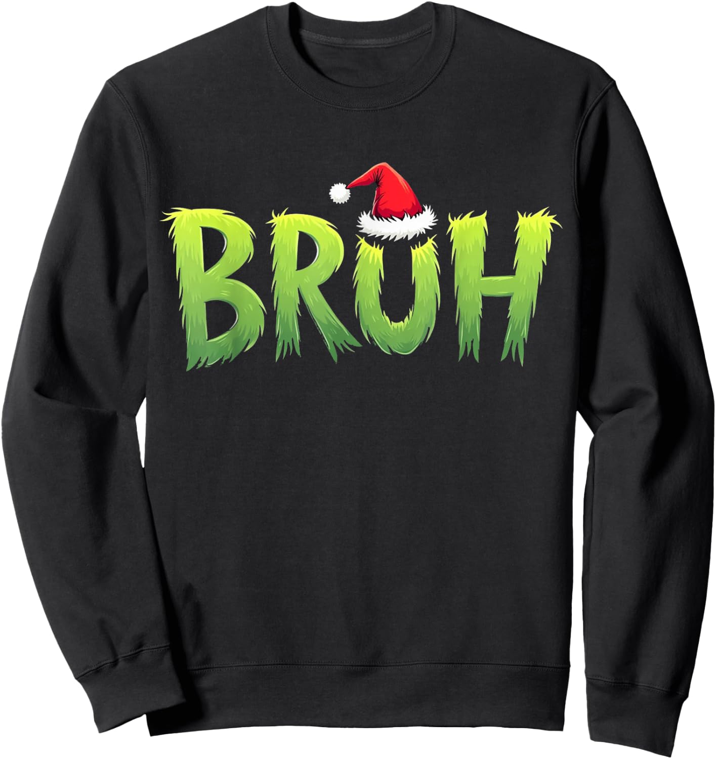 Bruh Christmas Kids Teens Boys Funny Christmas humor Meme Sweatshirt - Sweatshirt | Black