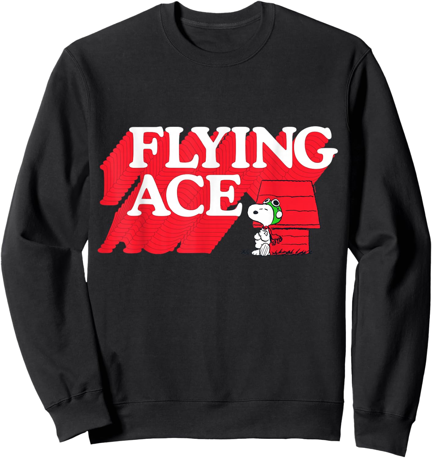 Peanuts Flying Ace Sweatshirt - Sweatshirt | Black