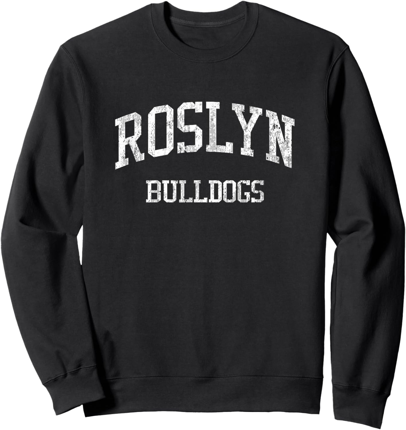 Roslyn High School HS Roslyn Heights NY Vintage Sports Sweatshirt - Sweatshirt | Black