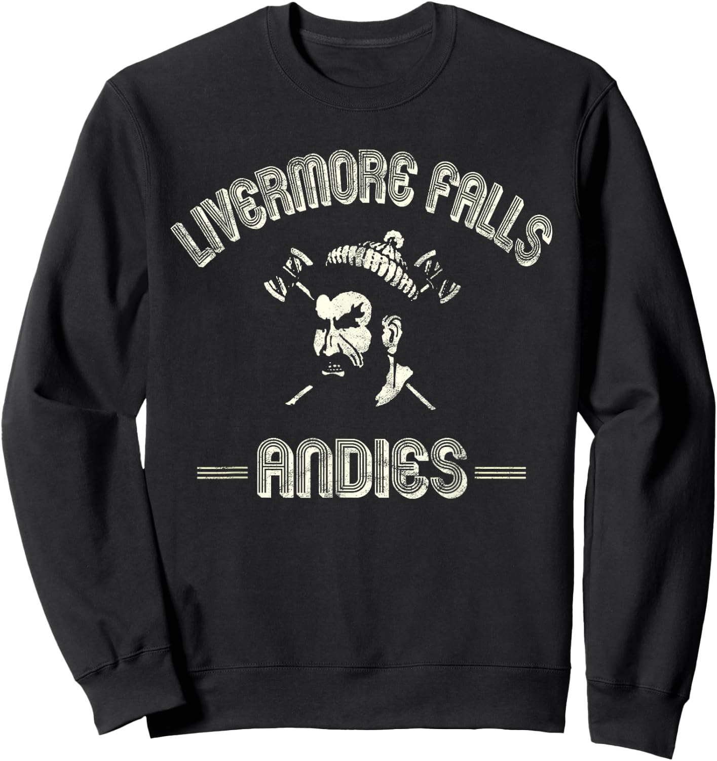 Livermore Falls Andies - (Reliced Vintage) LFHS, Maine Sweatshirt - Sweatshirt | Black