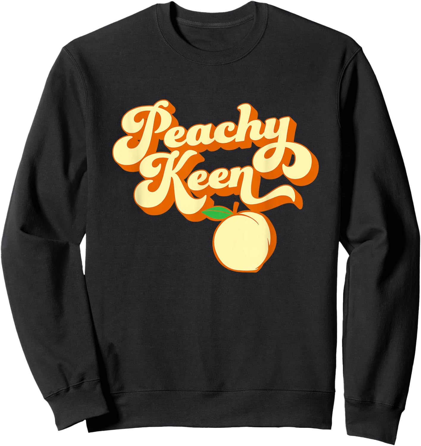 Retro 1980s Peachy Keen - Men's Black Classic Fit Short Sleeve - Small Sweatshirt - Sweatshirt | Black