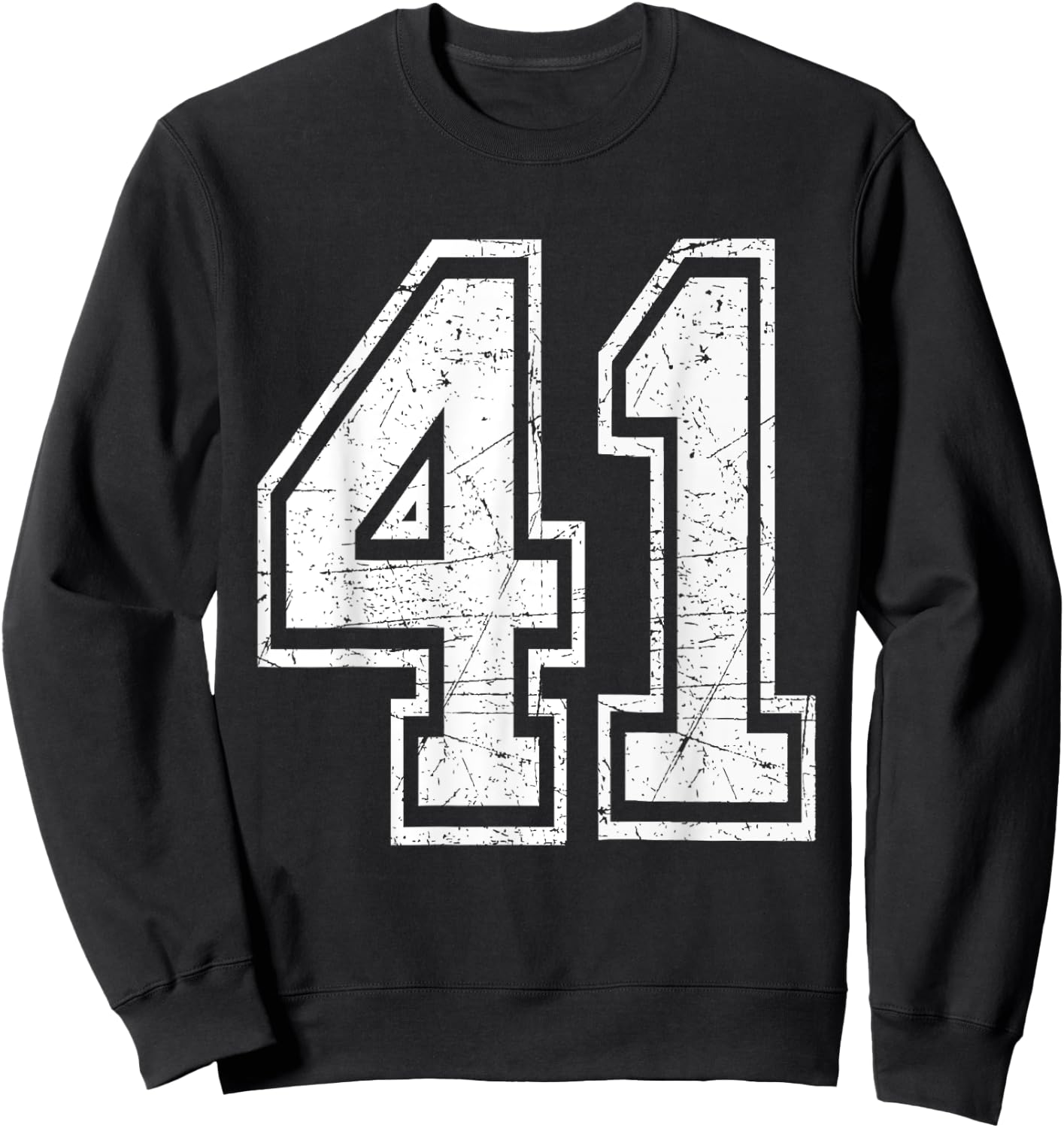 Number 41 Varsity Sports Team Jersey 41st Birthday Sweatshirt - Sweatshirt | Black