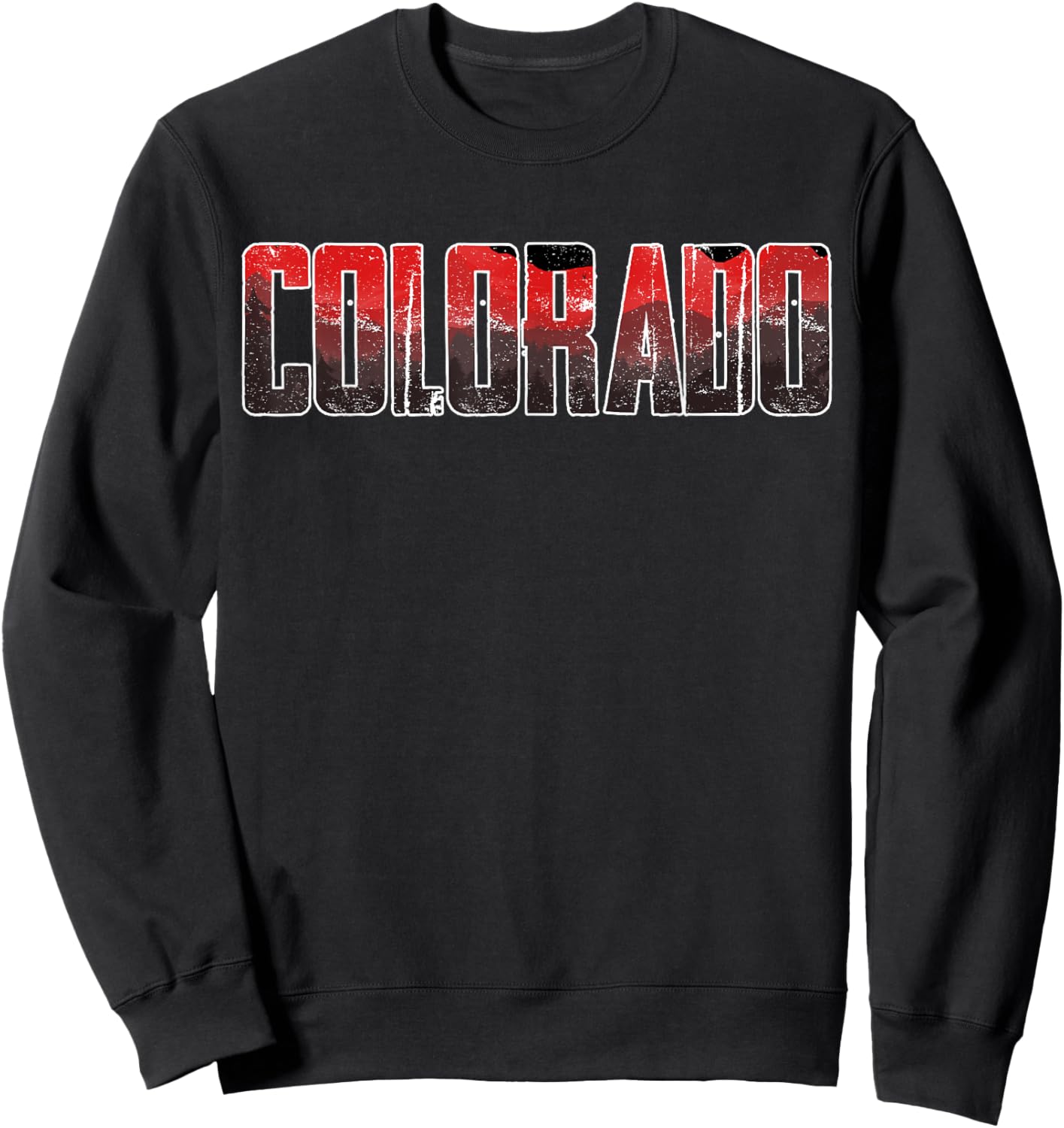 Colorado Mountains Nature Retro Landscape Adventure Sweatshirt - Sweatshirt | Black