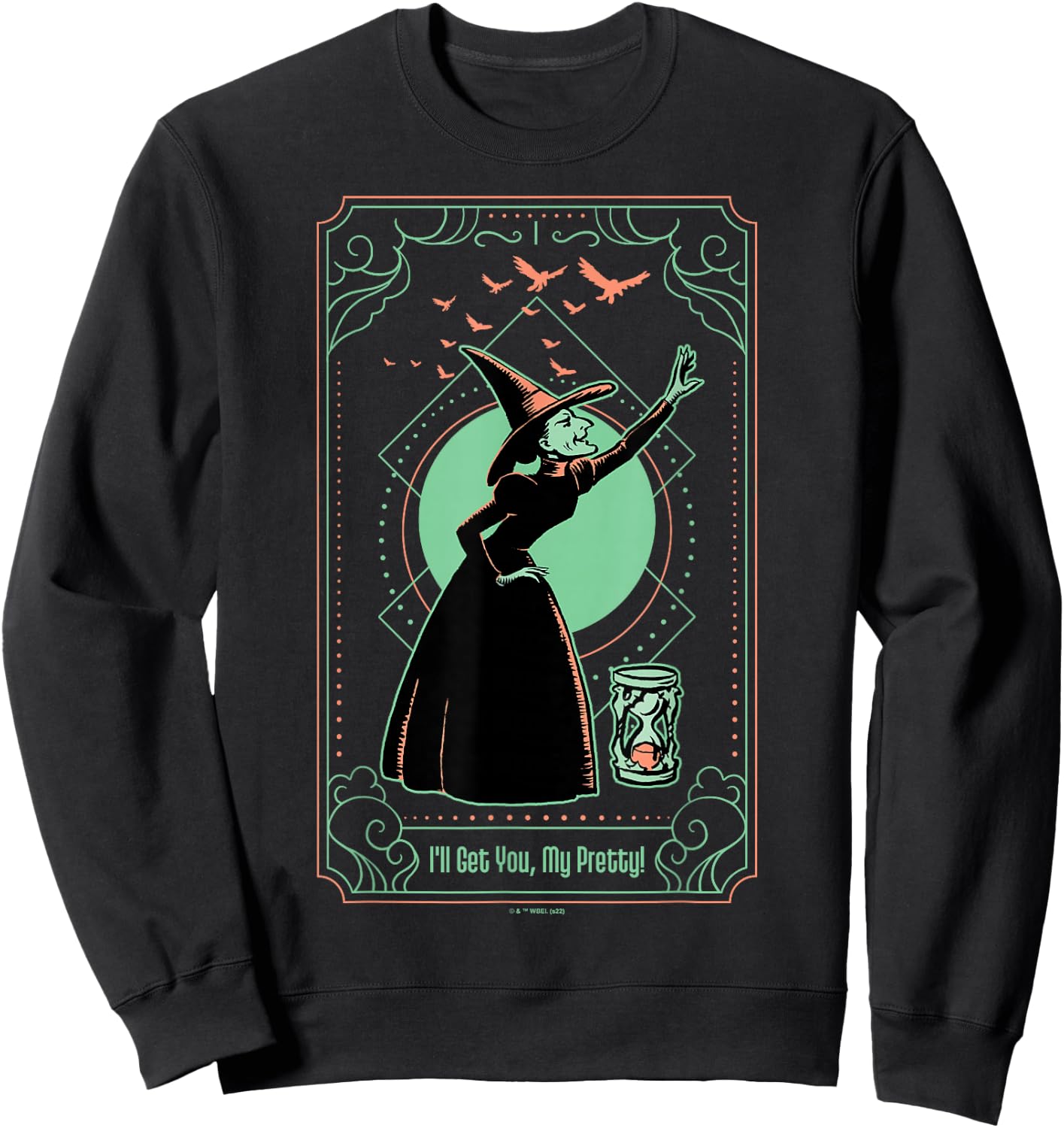 The Wizard of Oz Wicked Witch I'll Get You My Pretty Tarot Sweatshirt - Sweatshirt | Black