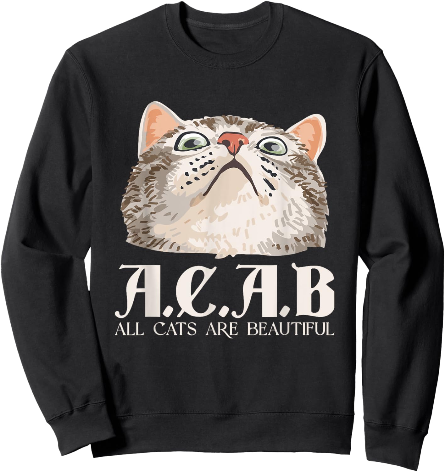 A.C.A.B All Cats Are Beautiful | Pets Animals | Kitten Cats Sweatshirt - Sweatshirt | Black