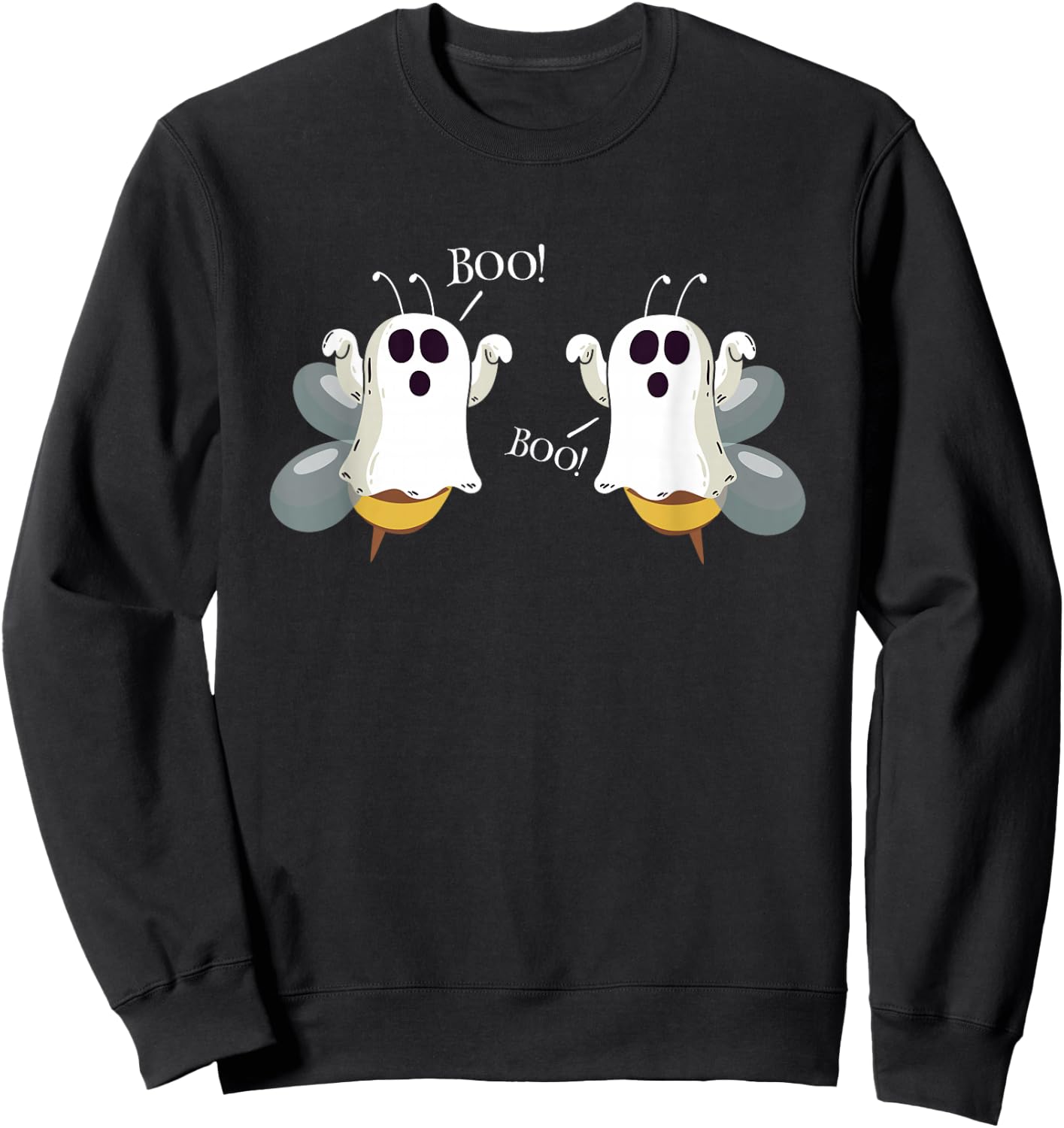 Ghost Bees Saying Boo Funny Halloween Costume Women Gift Sweatshirt - Sweatshirt | Black