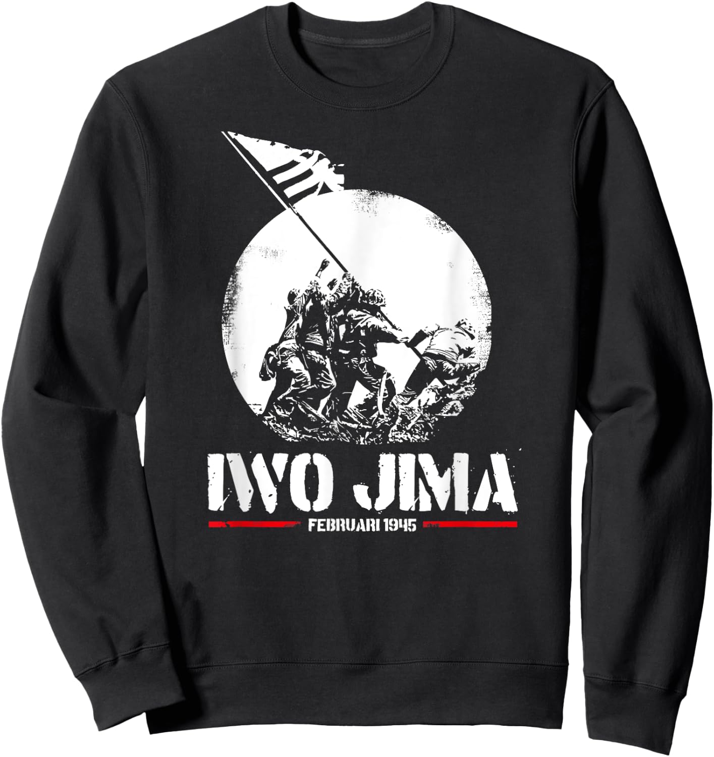 Iwo Jima Raising the American Flag Remember Sweatshirt - Sweatshirt | Black
