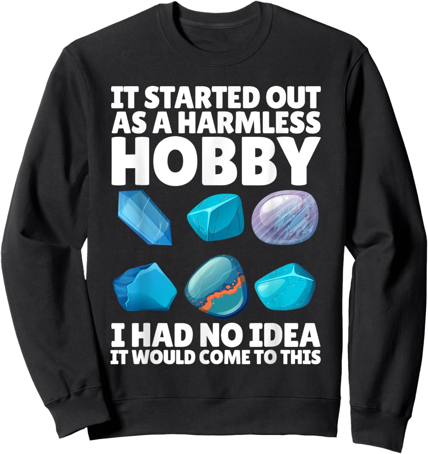 Rock Collecting Art Women Geology Rock Collector Sweatshirt - Sweatshirt | Black