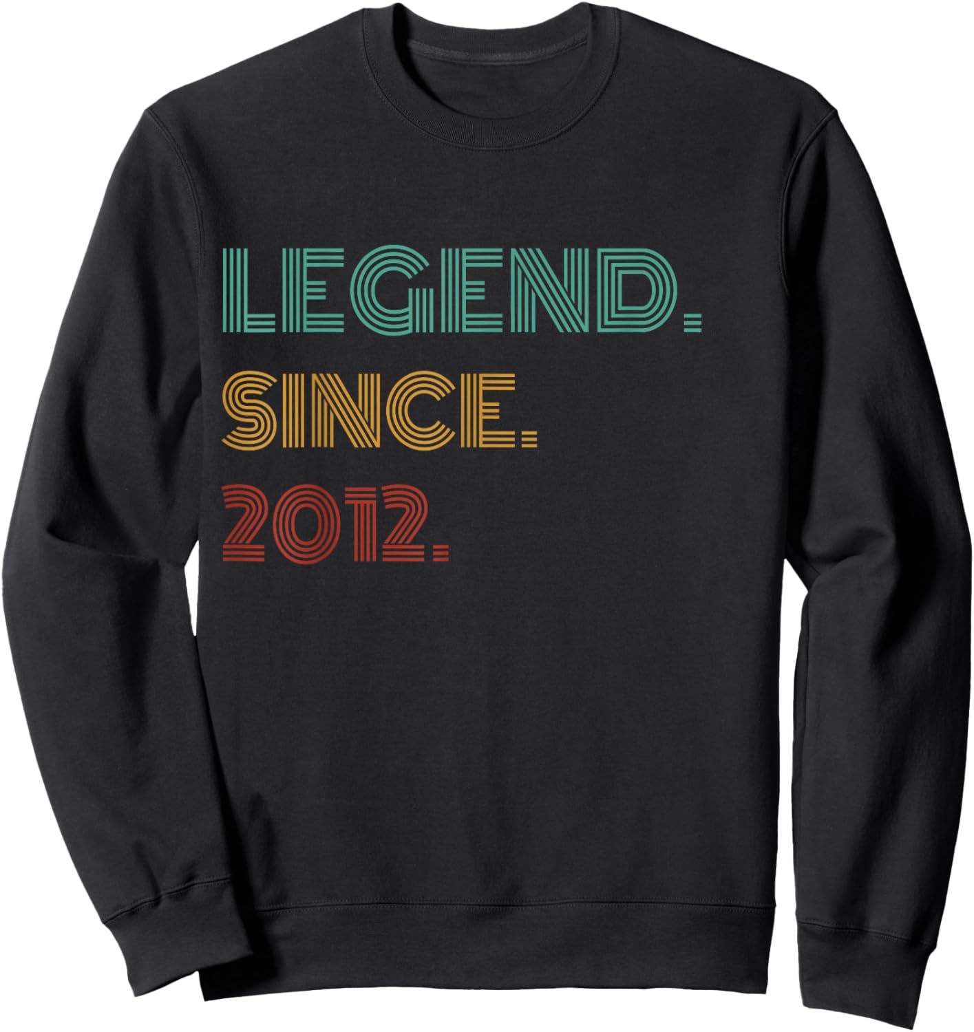 13 Years Old Legend Since 2012 13th Birthday Sweatshirt - Sweatshirt | Black