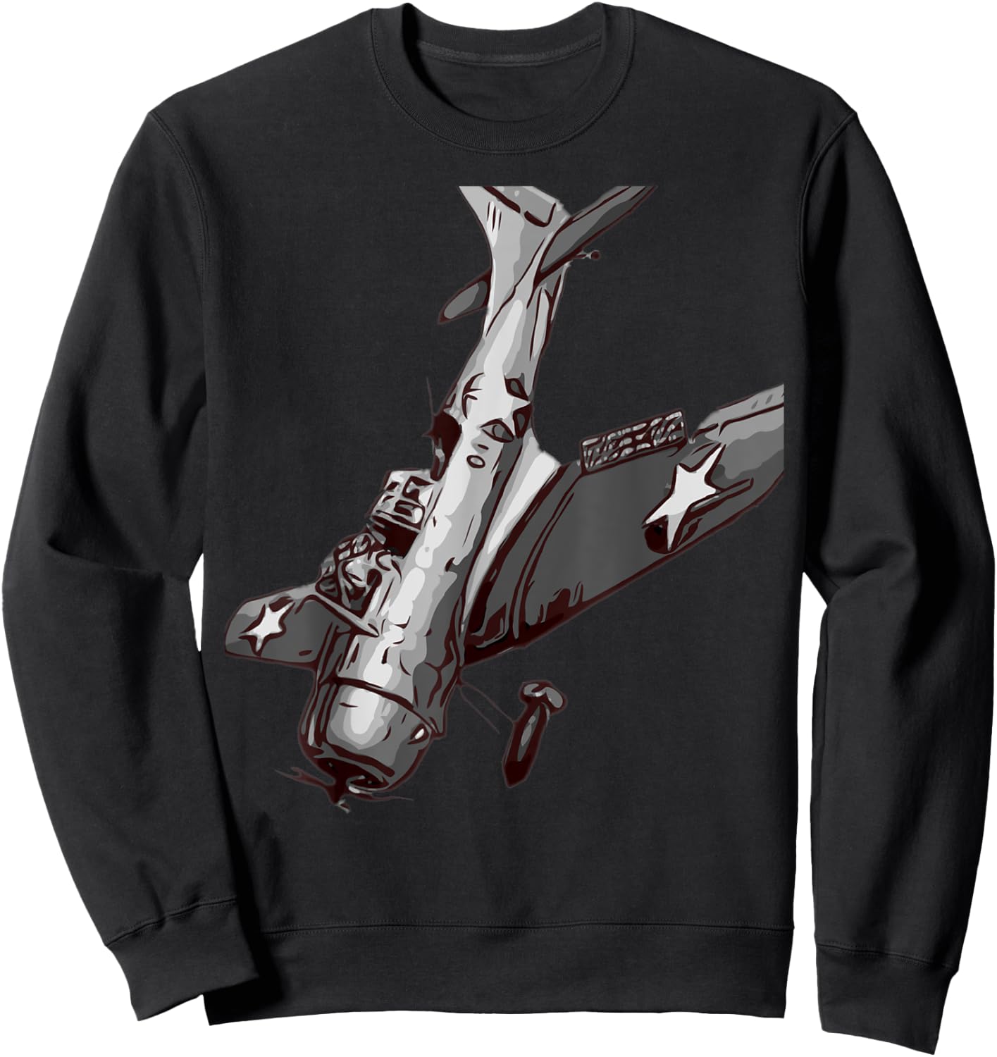 WW2 American Dive Bomber Warbird Plane Aircraft Sweatshirt - Sweatshirt | Black