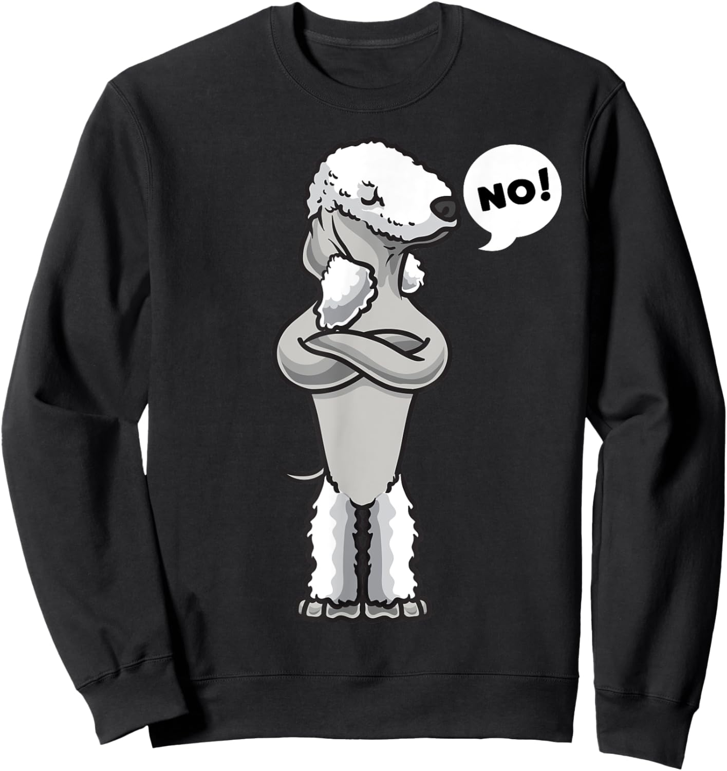 Stubborn Bedlington terrier Dog funny Sweatshirt - Sweatshirt | Black