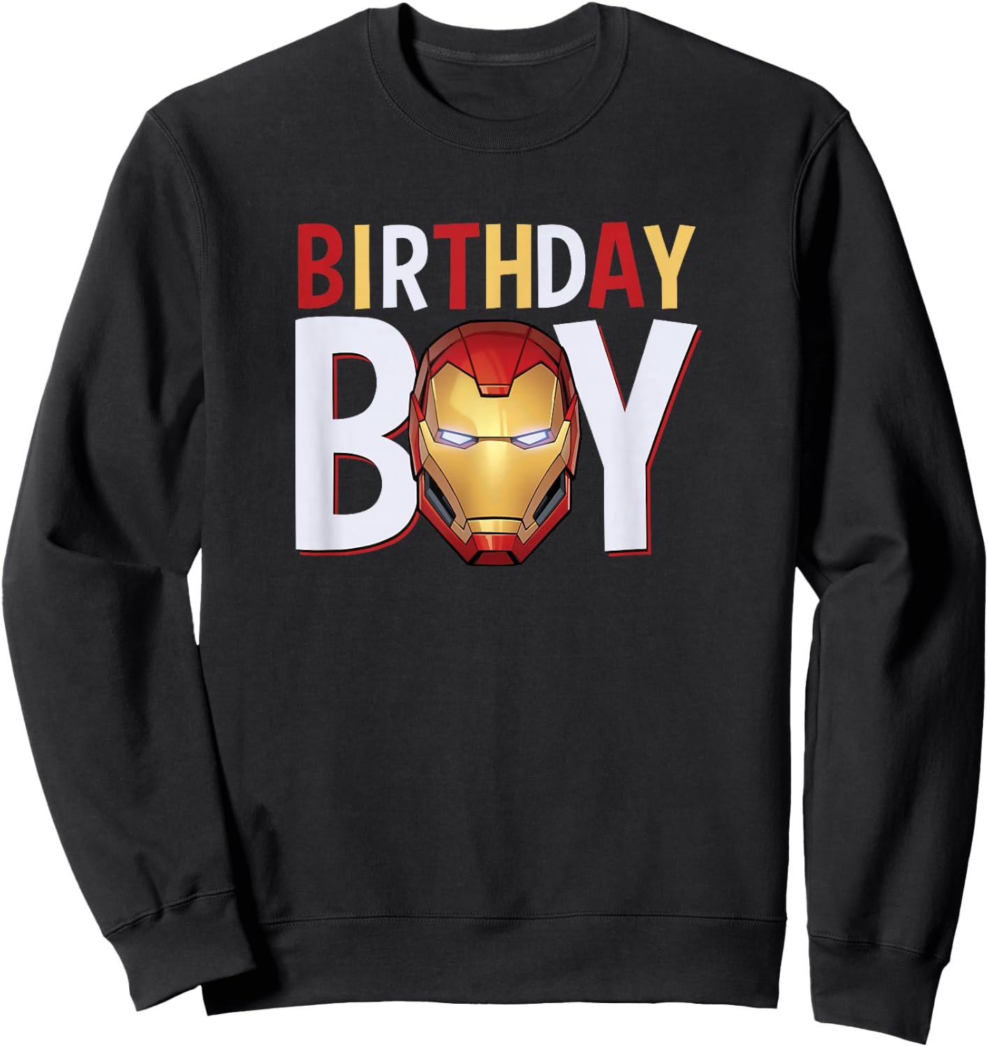 Marvel Avengers Iron Man Birthday Boy Small Sweatshirt - Sweatshirt | Black